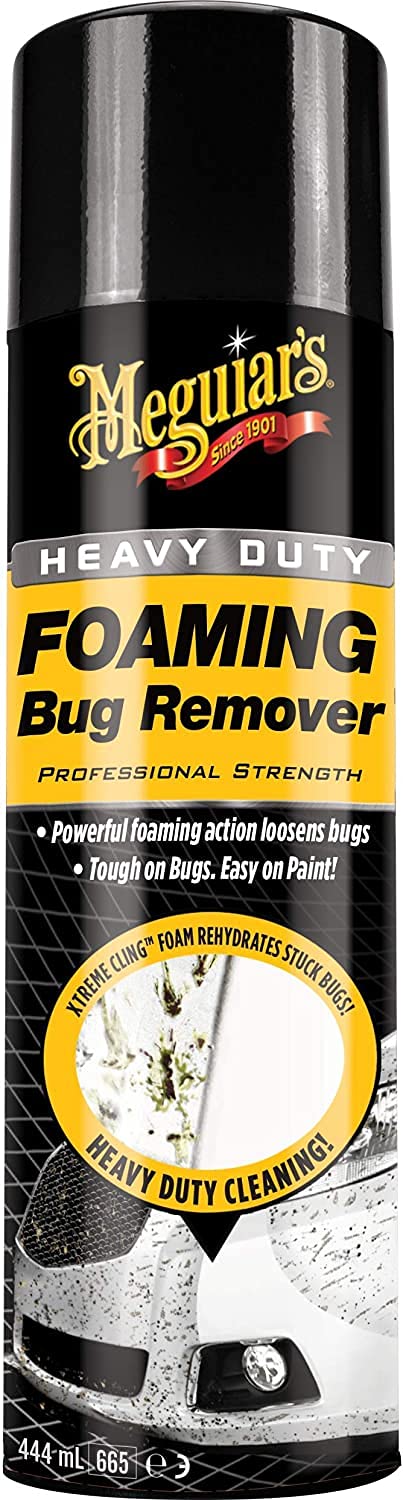 Meguiar's Insektenentferner Auto - Lackschonende einfache Reinigung von Insektenrückständen - Schaum mit langer Haftwirkung, Heavy Duty Foaming Bug Remover G180515EU, 444ml von Meguiar's