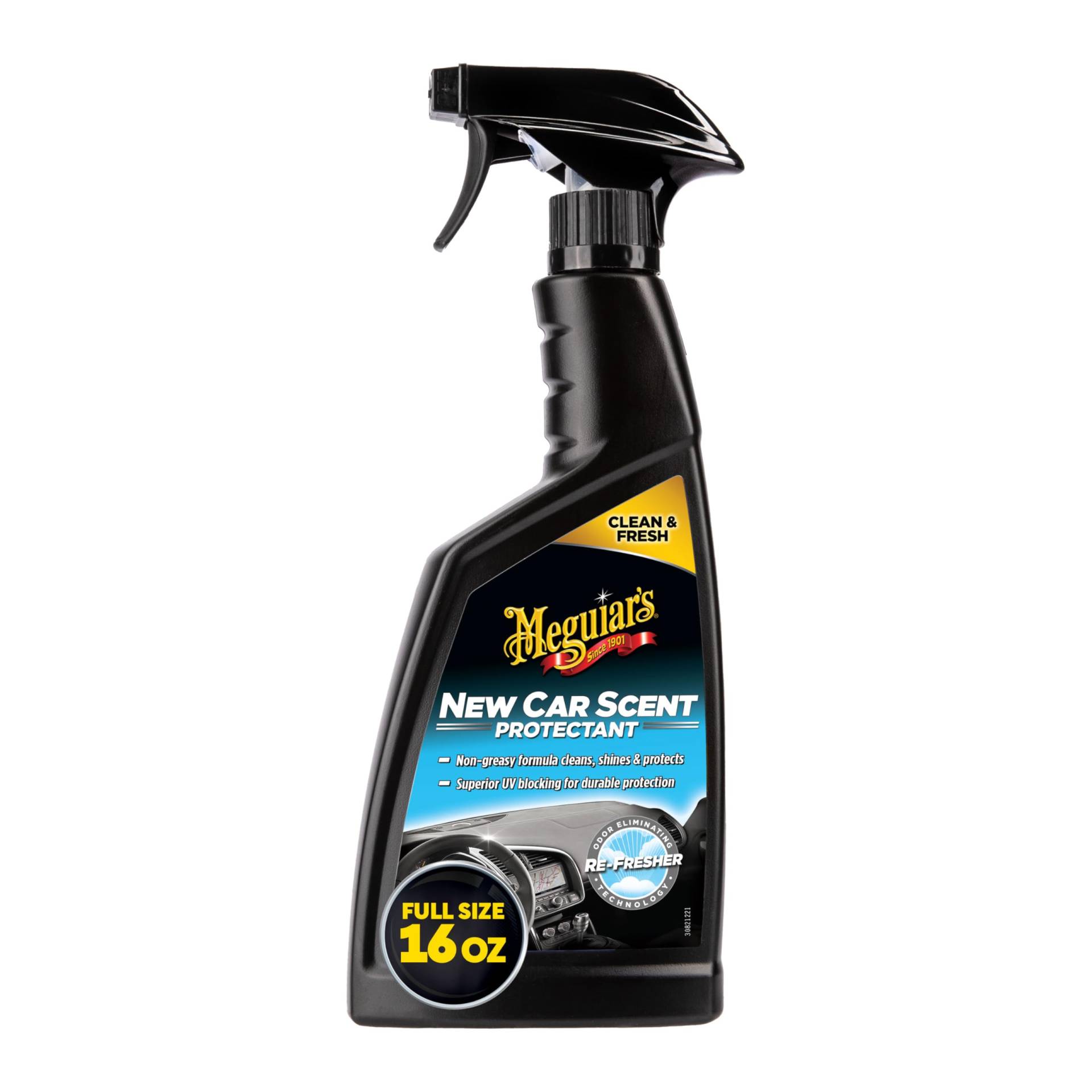 Meguiar's G4216 New Car Scent Protectant Conditioner für den Innenbereich, 473 ml Meguiar's G4216 New Car Scent Protectant Conditioner für den Innenbereich, 473 ml von Meguiar's