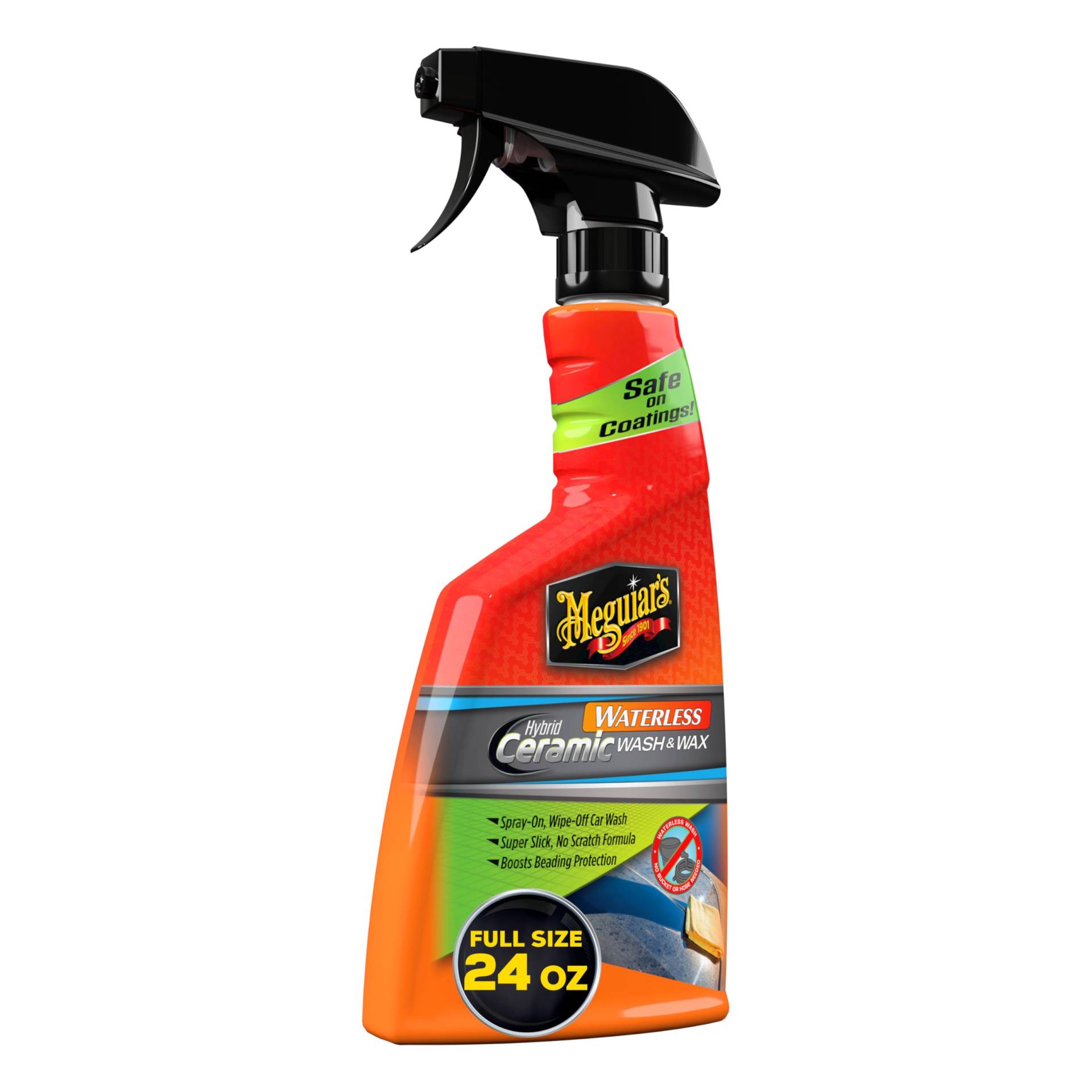 Meguiar’s G251024EU Hybrid Ceramic Waterless Wash & Wax - Trockenwäsche - Wachsspray - Waschen ohne Wasser mit Keramikwachsschutz für eine glatte Schutzschicht - Kratzfreie Formel für mehr Glanz 710ml Meguiar’s G251024EU Hybrid Ceramic Waterless Wash & Wax - Trockenwäsche - Wachsspray - Waschen ohne Wasser mit Keramikwachsschutz für eine glatte Schutzschicht - Kratzfreie Formel für mehr Glanz 710ml von Meguiar's