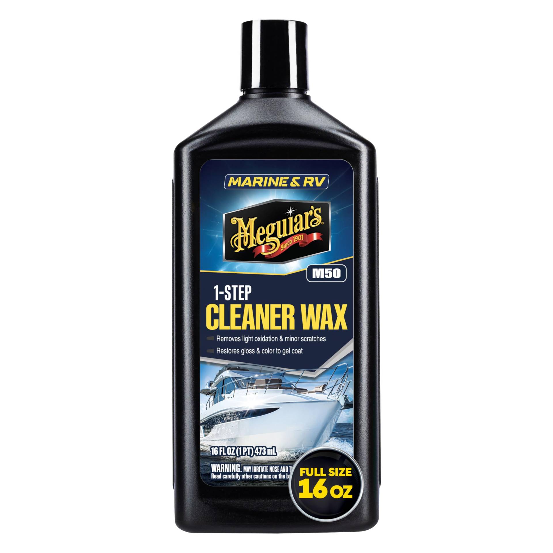 Meguiar's M5016 Marine RV Cleaner Wax One Step liquid Wachs, 473ml von Meguiar's