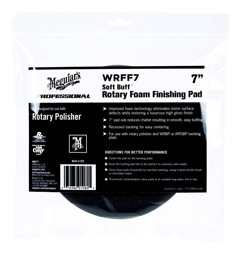 Meguiar's WRFF7 Soft Buff Rotary Foam Finishing Pad Polierpad 7", 180mm von Meguiar's