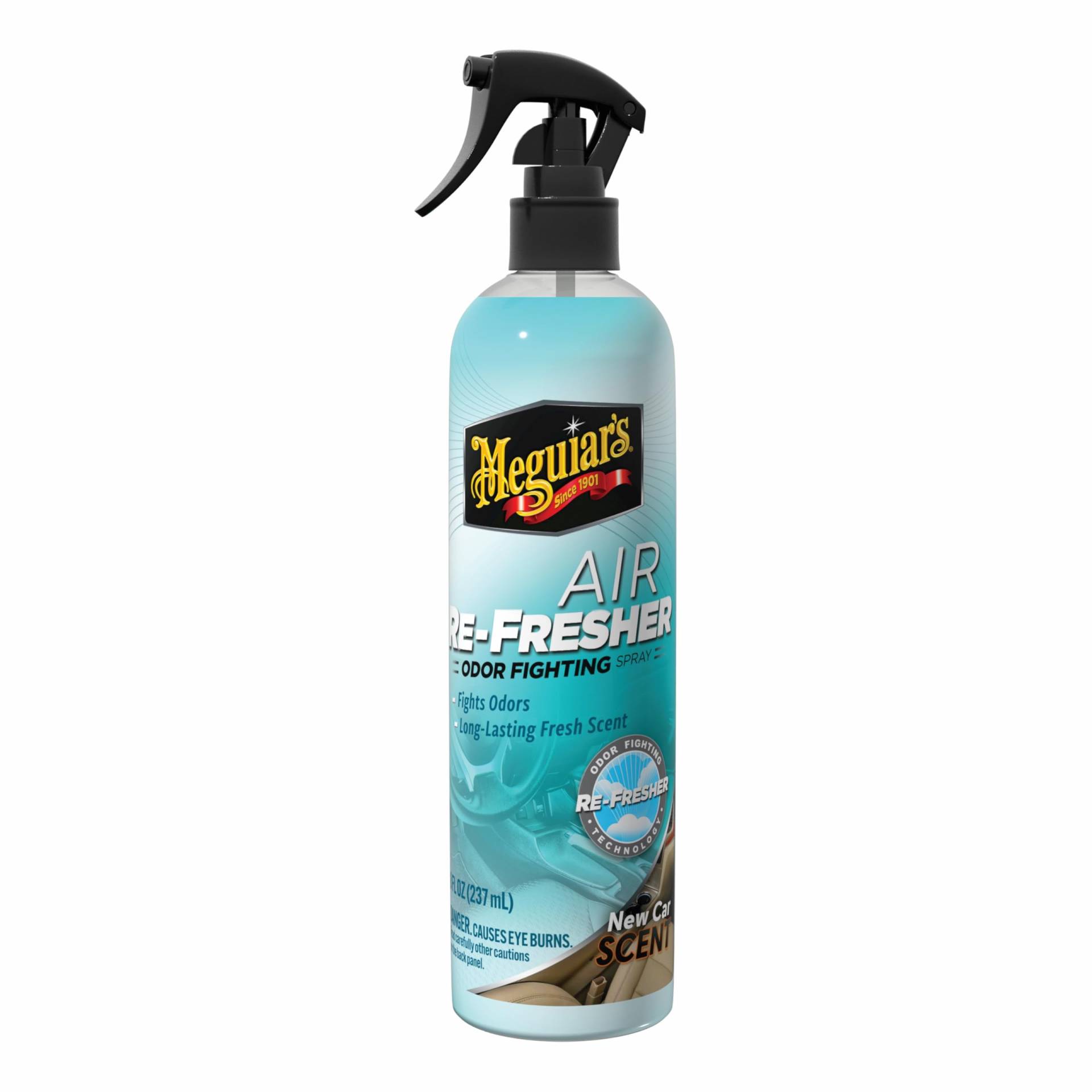Meguiar’s G250608EU Air Re-Fresher Odor Fighting Spray - Neuwagenduft - Praktischer Auto-Lufterfrischer - bekämpft unangenehme Gerüche - hinterlässt langanhaltenden Neuwagenduft - 237ml Sprühflasche Meguiar’s G250608EU Air Re-Fresher Odor Fighting Spray - Neuwagenduft - Praktischer Auto-Lufterfrischer - bekämpft unangenehme Gerüche - hinterlässt langanhaltenden Neuwagenduft - 237ml Sprühflasche von Meguiar's