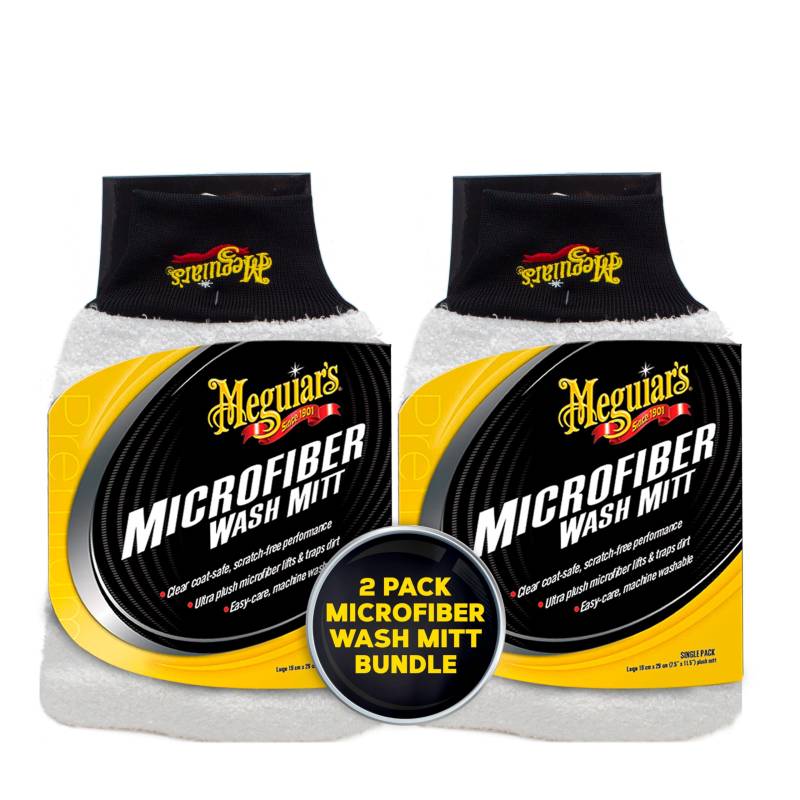 Meguiar's X3002EU Microfibre Wash Mitt Waschhandschuh (Packung mit 2) von Meguiar's