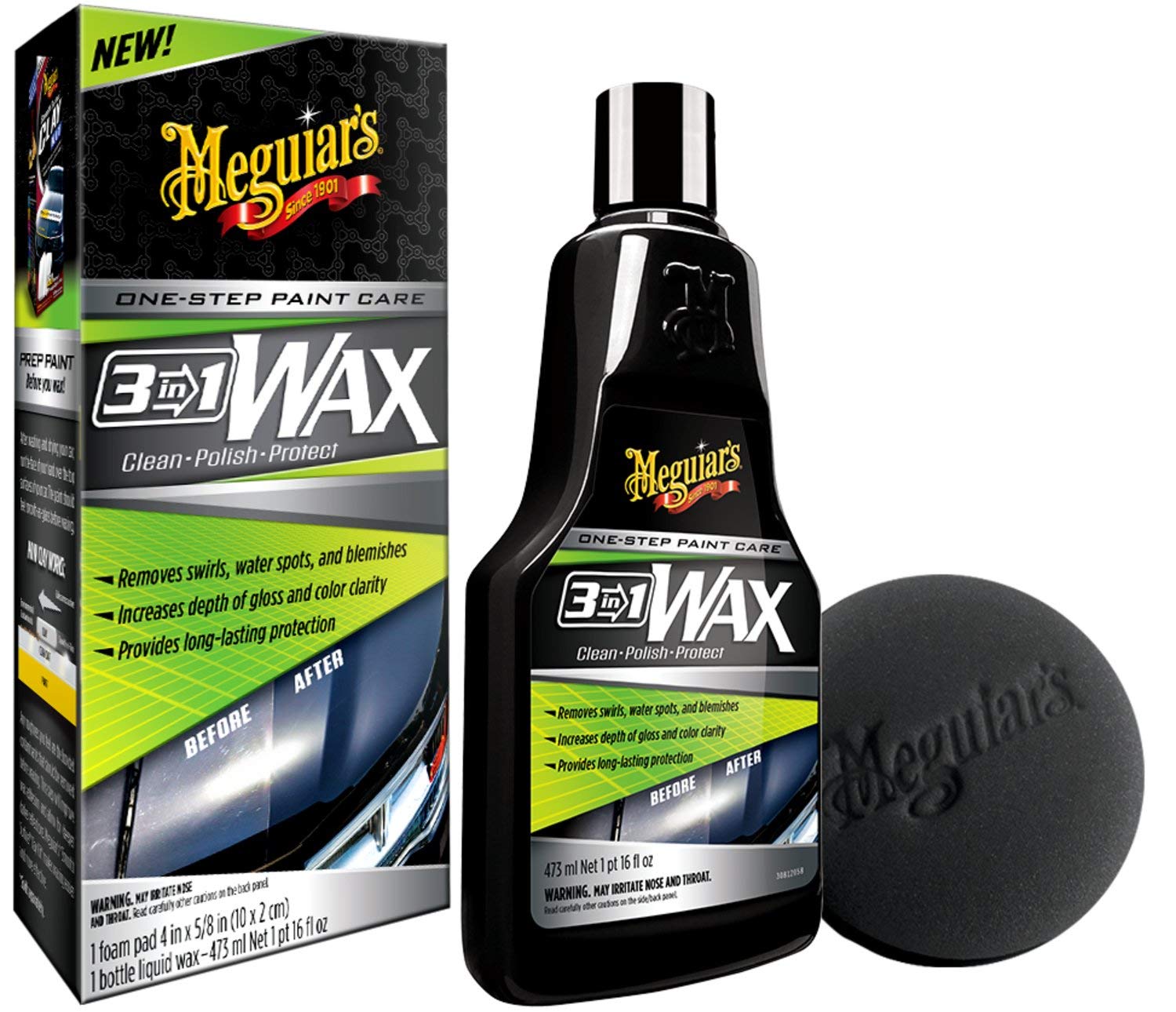 Meguiar's G191016EU 3-in-1 Wax Autowachs, 473ml von Meguiar's