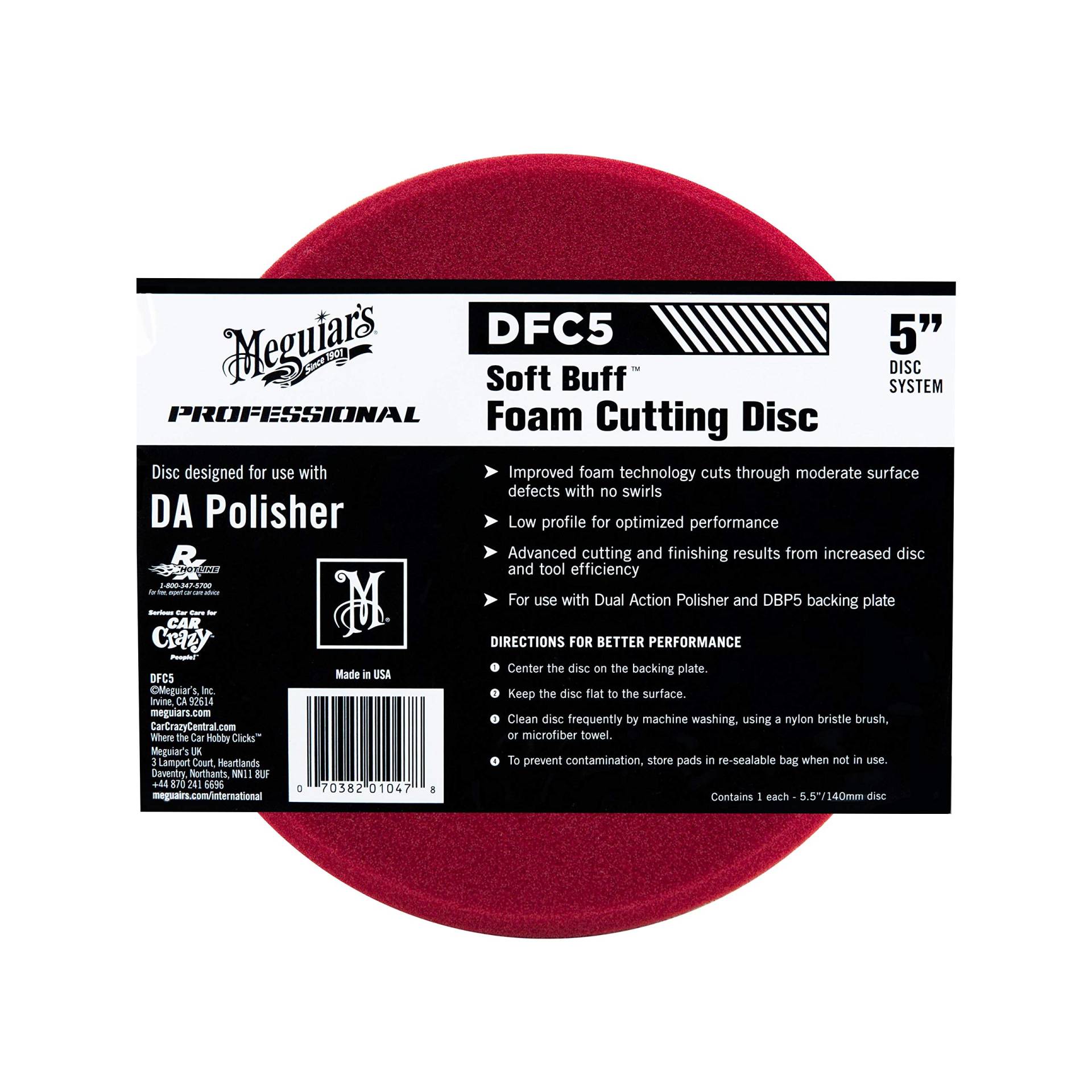 Meguiar's DFC5 Soft Buff DA Foam Cutting Disc Polierpad, Härtegrad: hart, 5'' Meguiar's DFC5 Soft Buff DA Foam Cutting Disc Polierpad, Härtegrad: hart, 5'' von Meguiar's