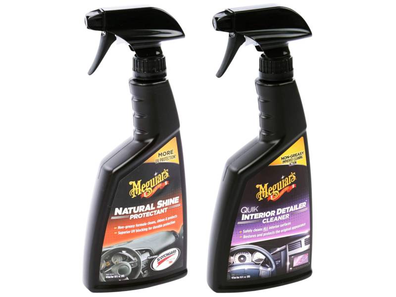 Meguiars Natural Shine Protectant - Cockpitpflege, 473ml + Meguiars Quik Detailer Interior - Innenraumreiniger, 473ml, SET von Meguiar's