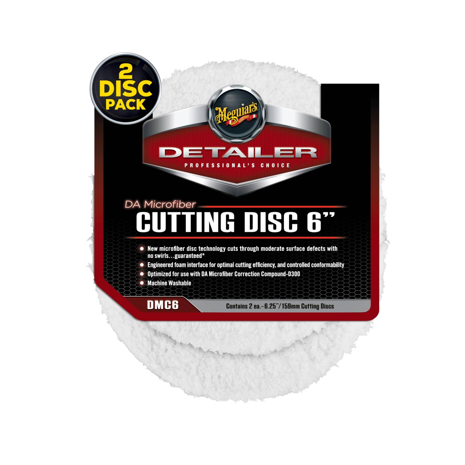 Meguiar's DMC6 DA Microfiber Cutting Disc 6" 159mm Mikrofaseraufsatz (2er Pack) Meguiar's DMC6 DA Microfiber Cutting Disc 6" 159mm Mikrofaseraufsatz (2er Pack) von Meguiar's
