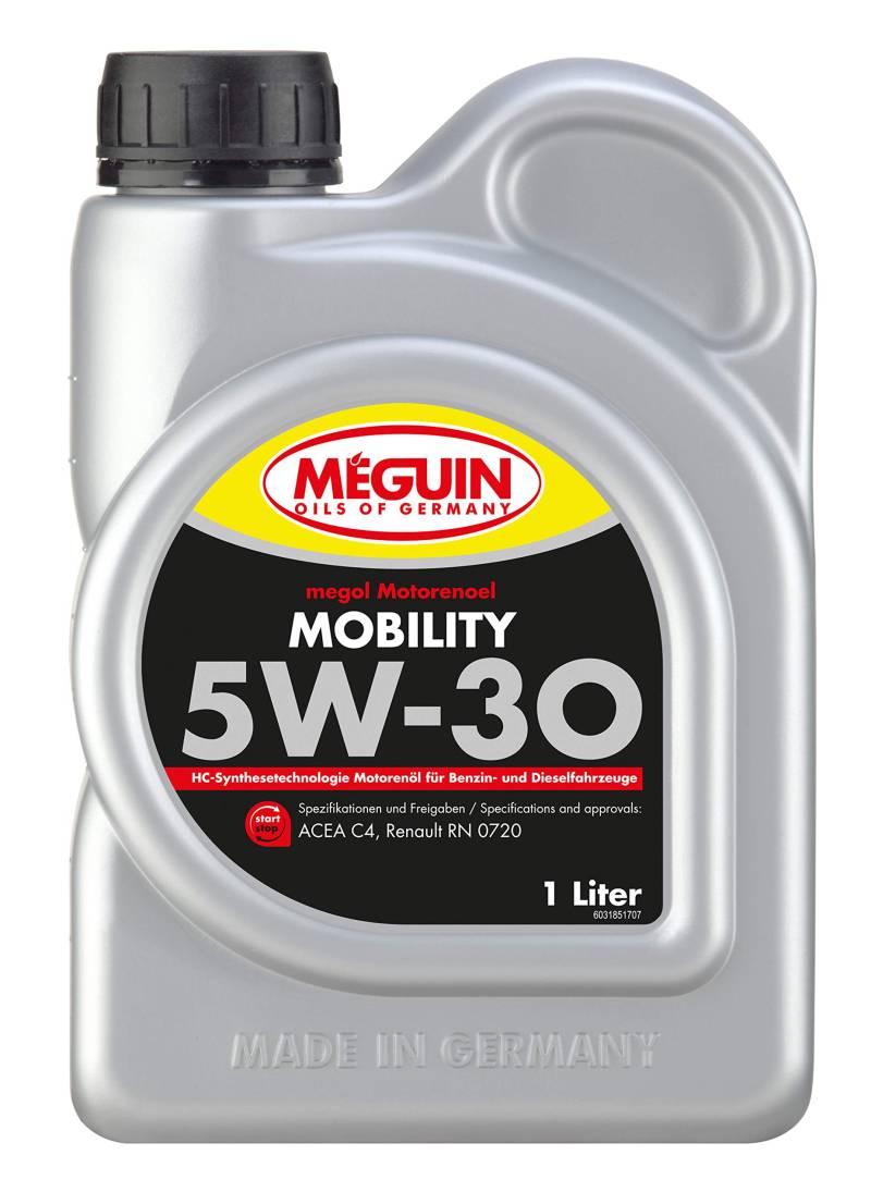 Meguin Megol Mobility SAE 5W-30 | 1 L | Synthesetechnologie Motoröl | Art.-Nr.: 3185 von Meguin