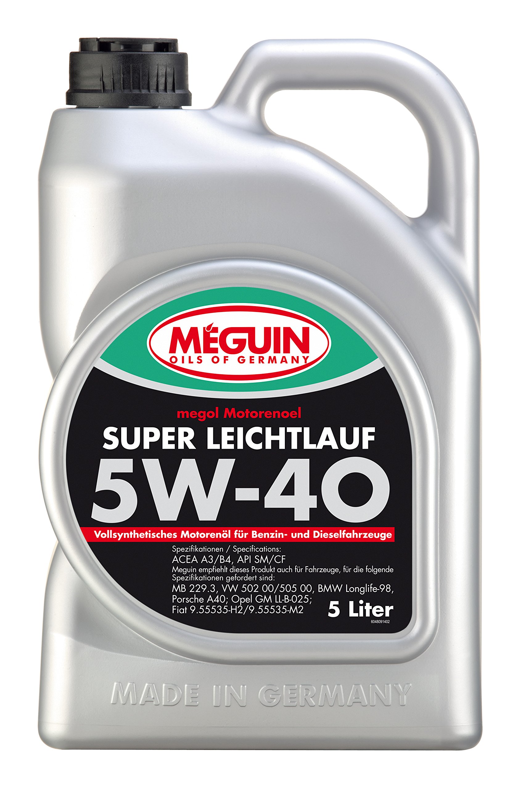 Meguin Megol Super Leichtlauf SAE 5W-40 vollsynthetisch | 5 L | vollsynthetisches Motoröl | Art.-Nr.: 4809 von Meguin