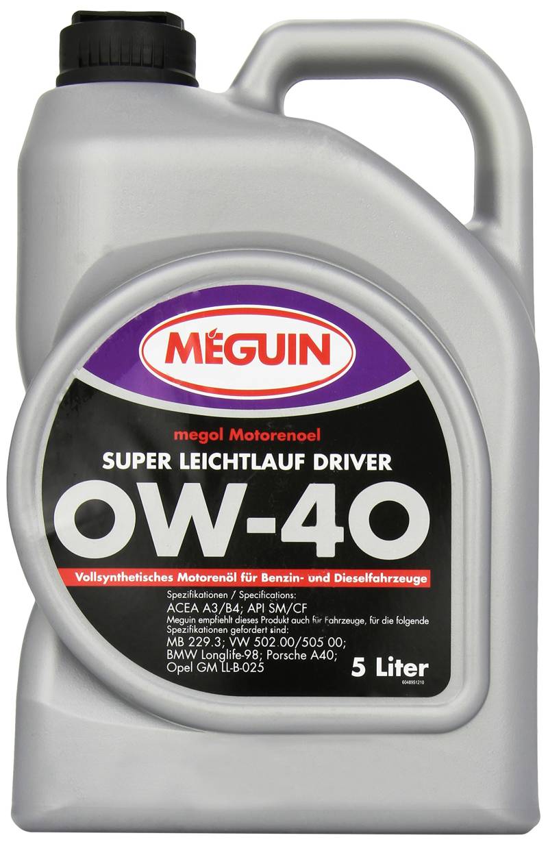 Meguin 4895 Megol Super LL Driver SAE 0 W-40, 5 L von Meguin