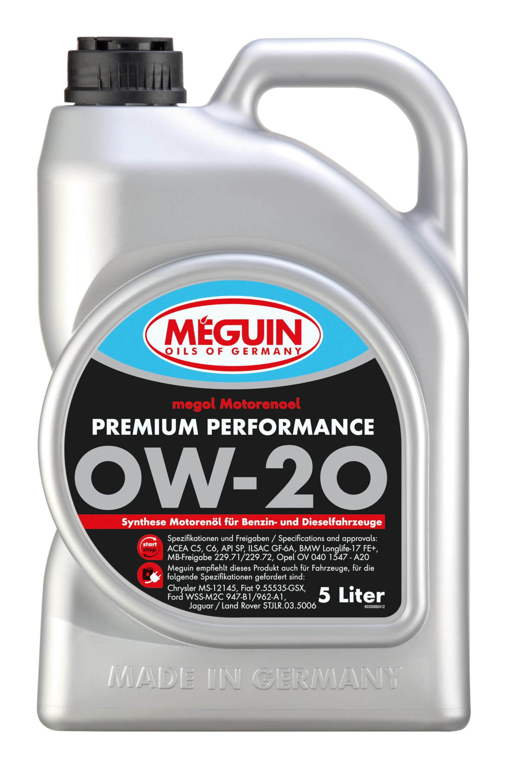 megol Motorenöl Premium Performance SAE 0W-20 | 5L | Motoröle | Art.-Nr.: 33069 megol Motorenöl Premium Performance SAE 0W-20 | 5L | Motoröle | Art.-Nr.: 33069 von Meguin
