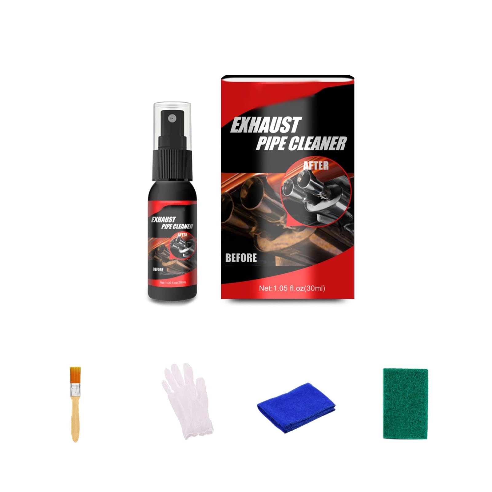 Meiliyizu Auto Auspuffrohrreiniger Metalloberflächen Entfernung Sprays Mit Applikator Werkzeug Set Für Langlebige Leuchten Meiliyizu Auto Auspuffrohrreiniger Metalloberflächen Entfernung Sprays Mit Applikator Werkzeug Set Für Langlebige Leuchten von Meiliyizu