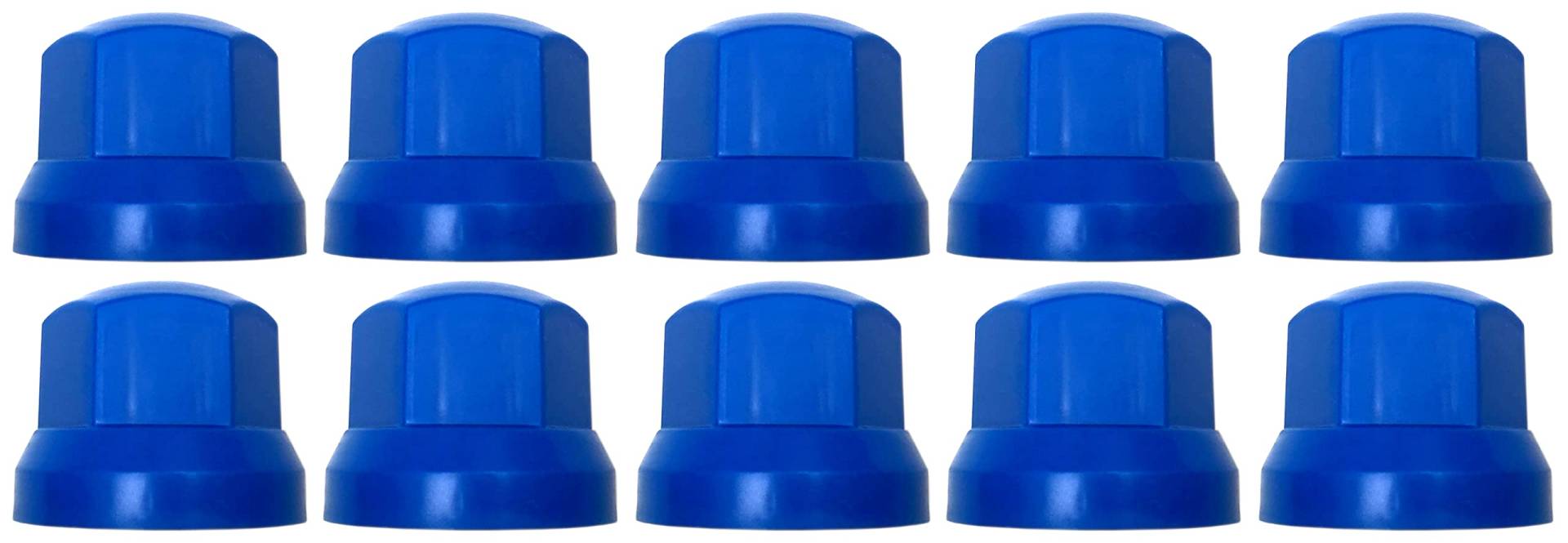 10x Radmutterkappen Schutz Abdeckung Größen - für LKW (Blau, Höhe: 41 mm x Maß: Ø32 mm) von MelTruck