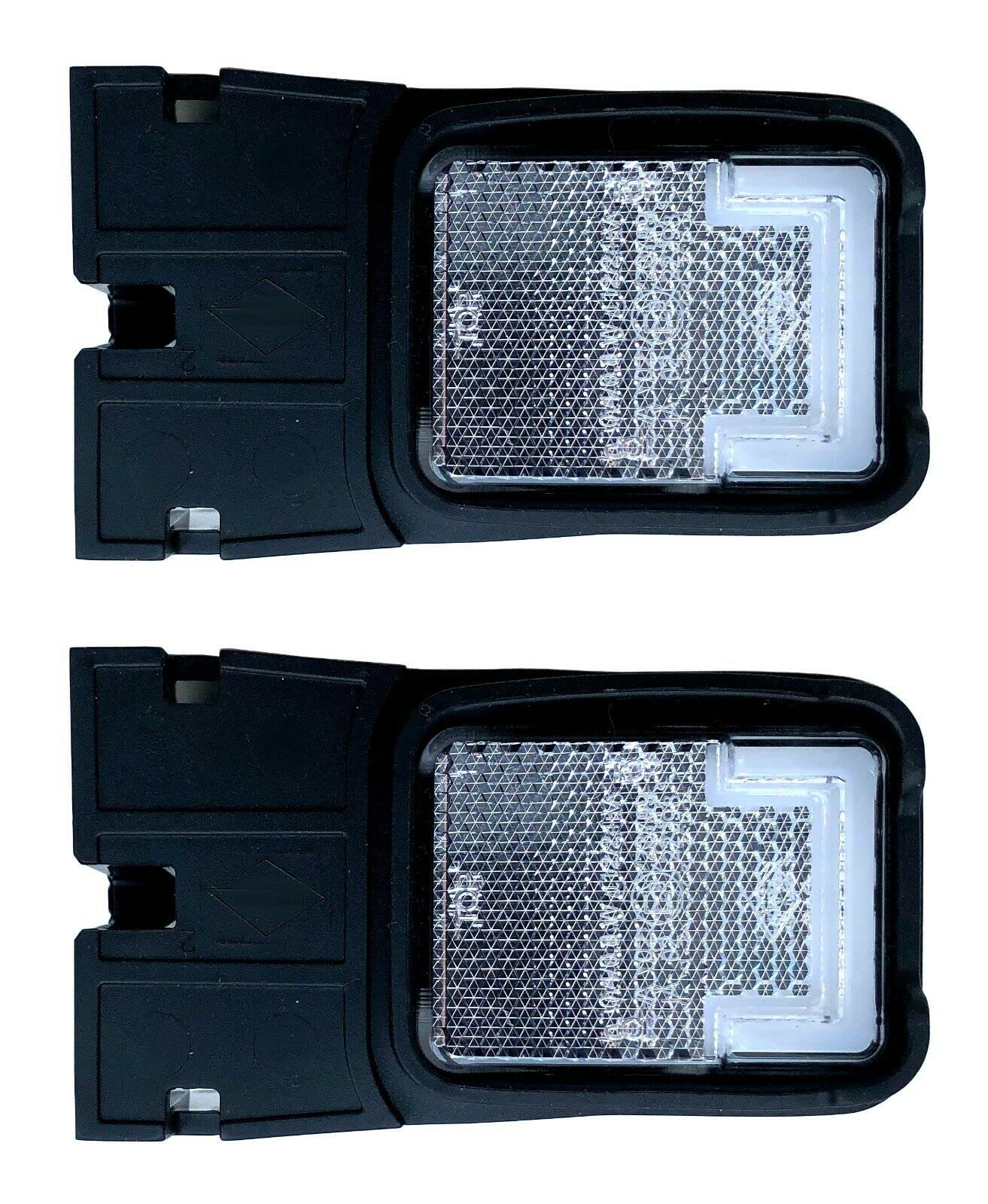 MelTruck® 2x Neon LED Positionsleuchte vorne mit Reflektor Anhänger Trailer Wohnwagen LKW von MelTruck