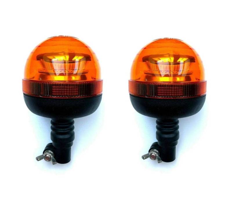 MelTruck® 2x 45 LED Rundumleuchte Warnleuchte R65 R10 12V 24V E9 Flex doppelter Blitz von MelTruck