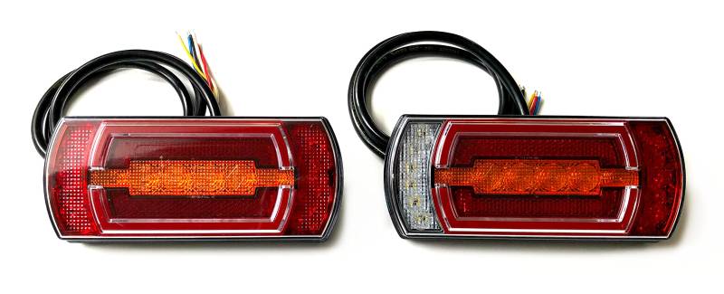 MelTruck® 2x 5 Funktions NEON LED Rückleuchte 12V E9 SET für LKW Anhänger Trailer Wohnwagen von MelTruck