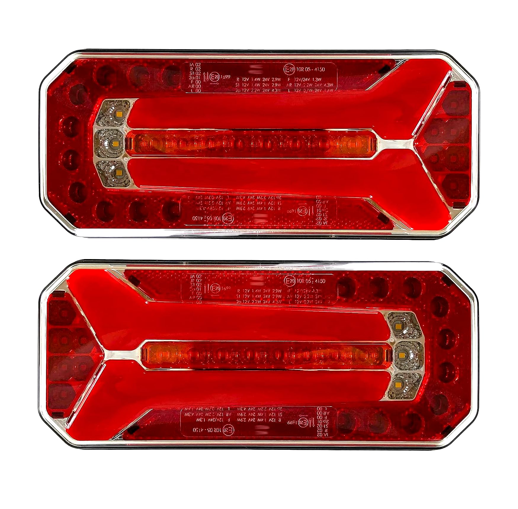 MelTruck® 2x ADR LED Rückleuchte Rücklicht 12V 24V für LKW PKW Anhänger 4 Funktionen E20 von MelTruck