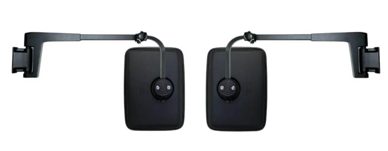 MelTruck® 2x Außenspiegel 290x211 mm Ø10-25 mm R1200 E20 und Spiegelhalter OE AL77483 und AL77484, ø17 mm für JOHN DEERE Traktor Bagger LKW von MelTruck