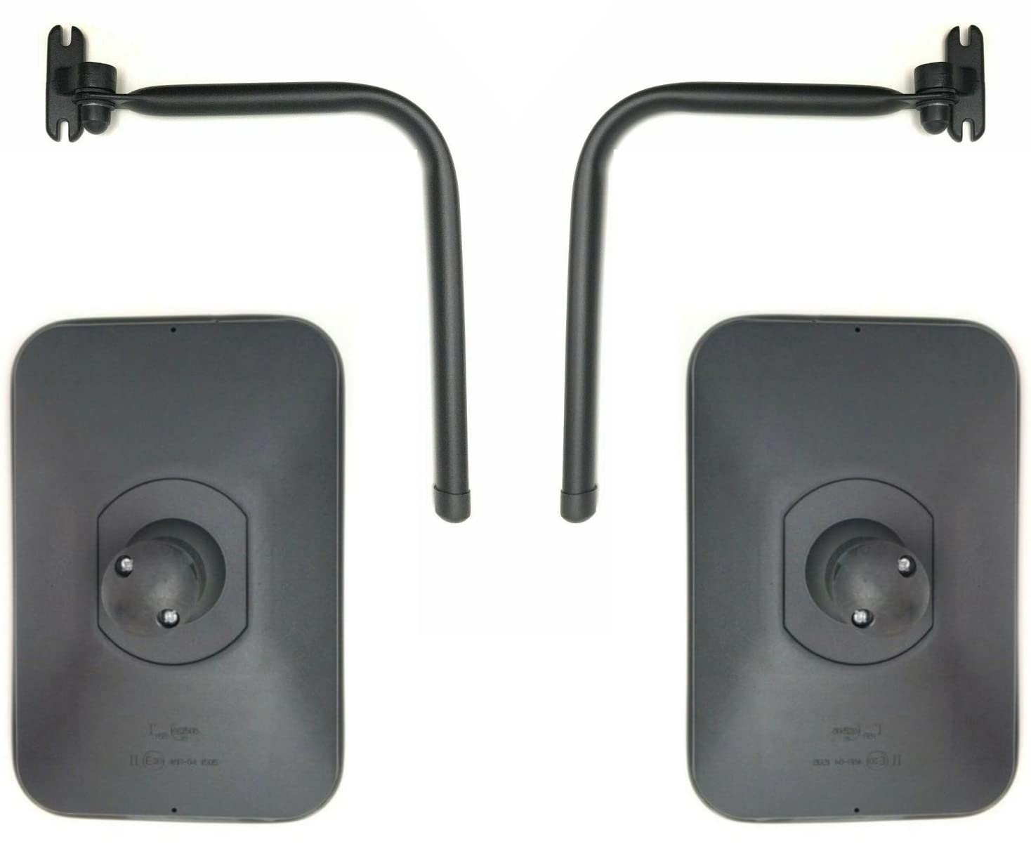 MelTruck® 2x Außenspiegel Spiegel 305x205 ø15-28 mm Spiegelhalter SET LKW Bagger Traktor von MelTruck