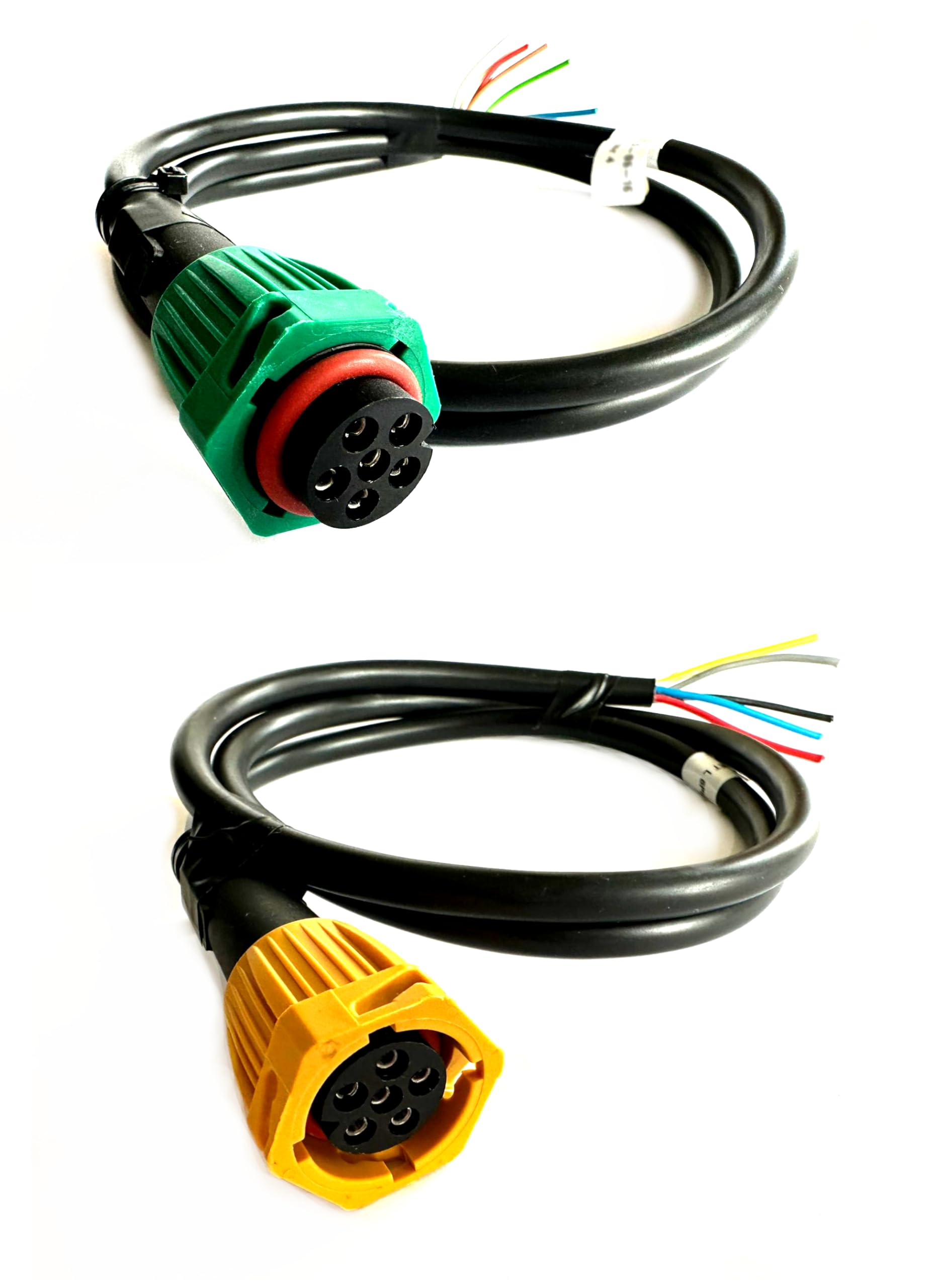 MelTruck® 2x Bajonettstecker 6 polig Verbinder Kabel 1m für Anhänger Rückleuchten Stecker von MelTruck