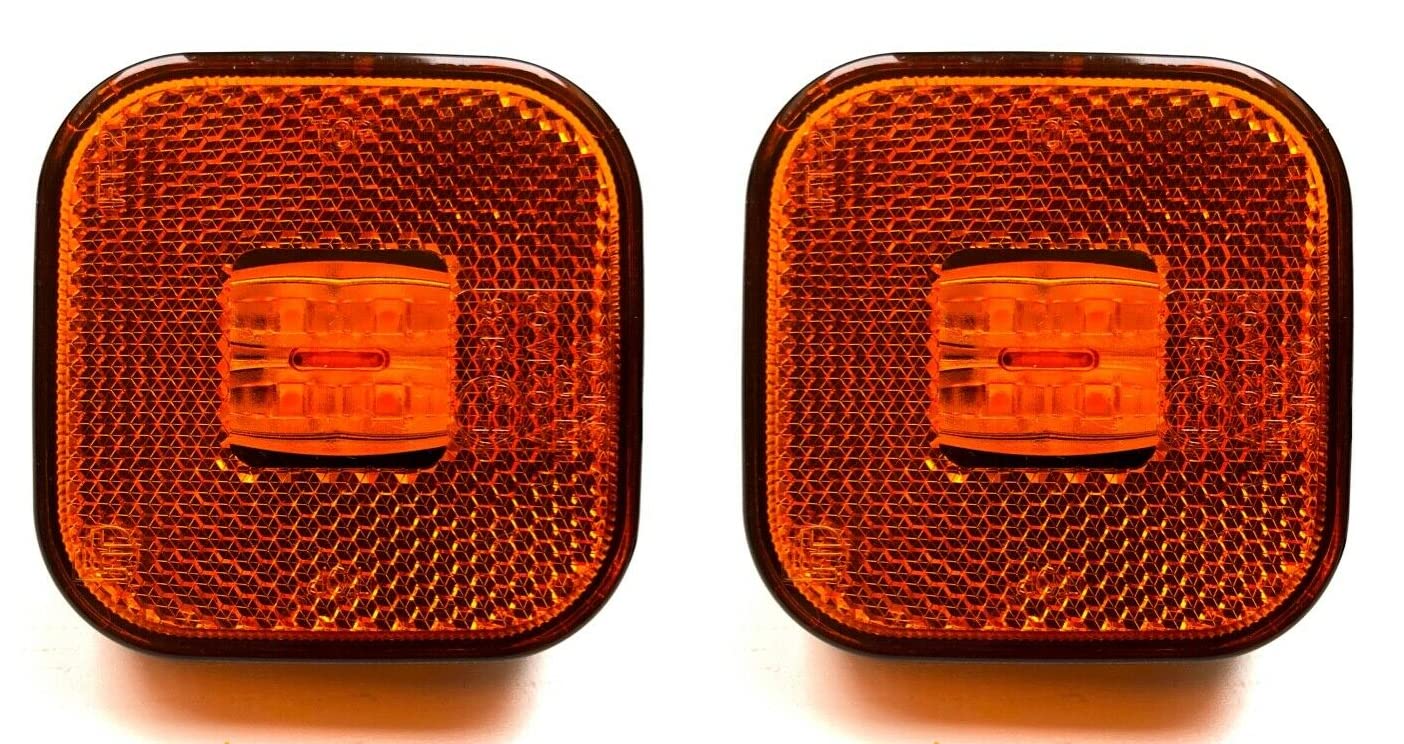 MelTruck® 2x LED Begrenzungsleuchte Umrissleuchte E9 für Anhänger Trailer Wohnwagen… (Gelb) von MelTruck