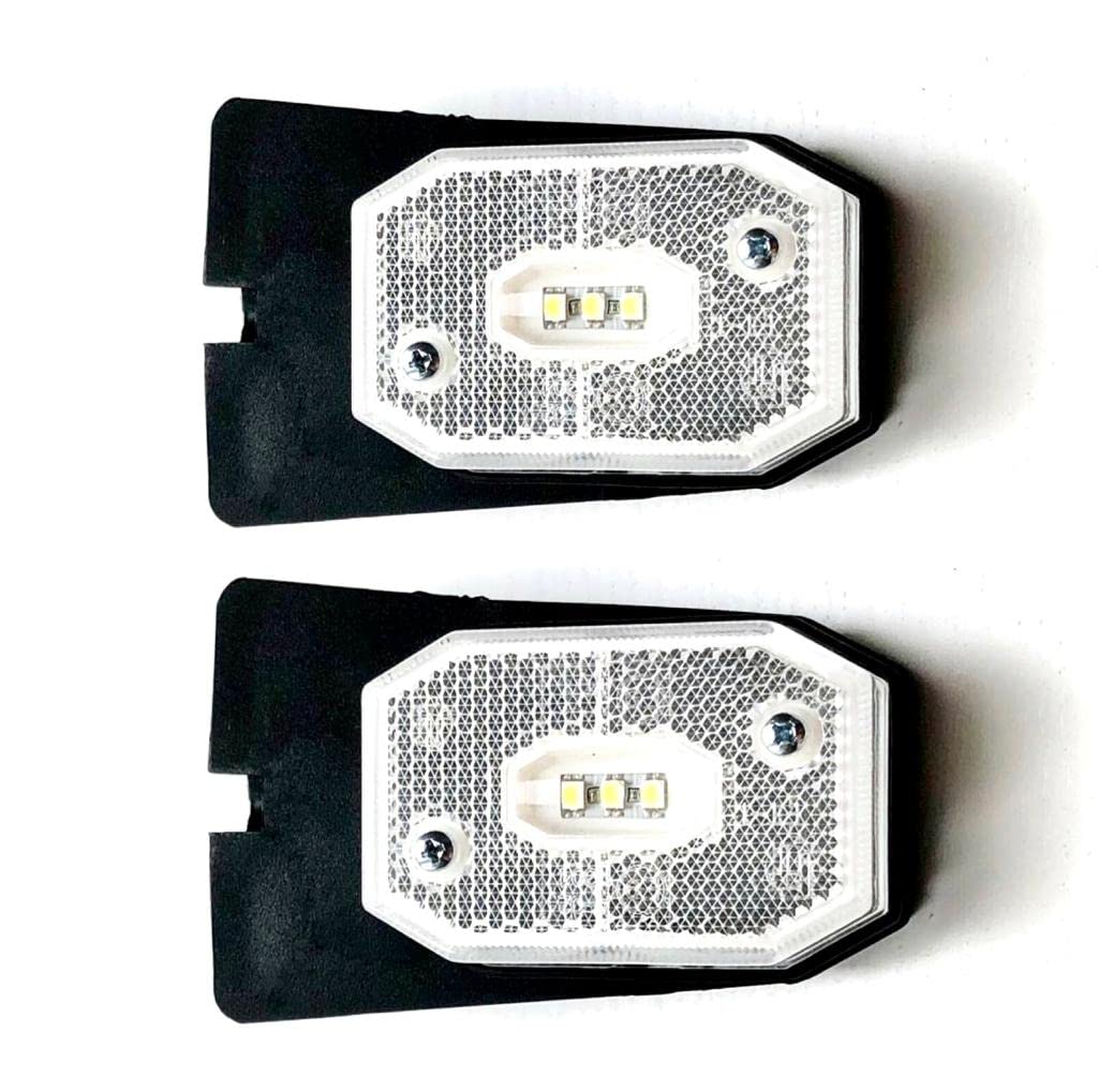 MelTruck® 2x LED Begrenzungsleuchte Umrissleuchte Halter Schnellanschluss mit flachem Griff SET (Winkelgriff) von MelTruck