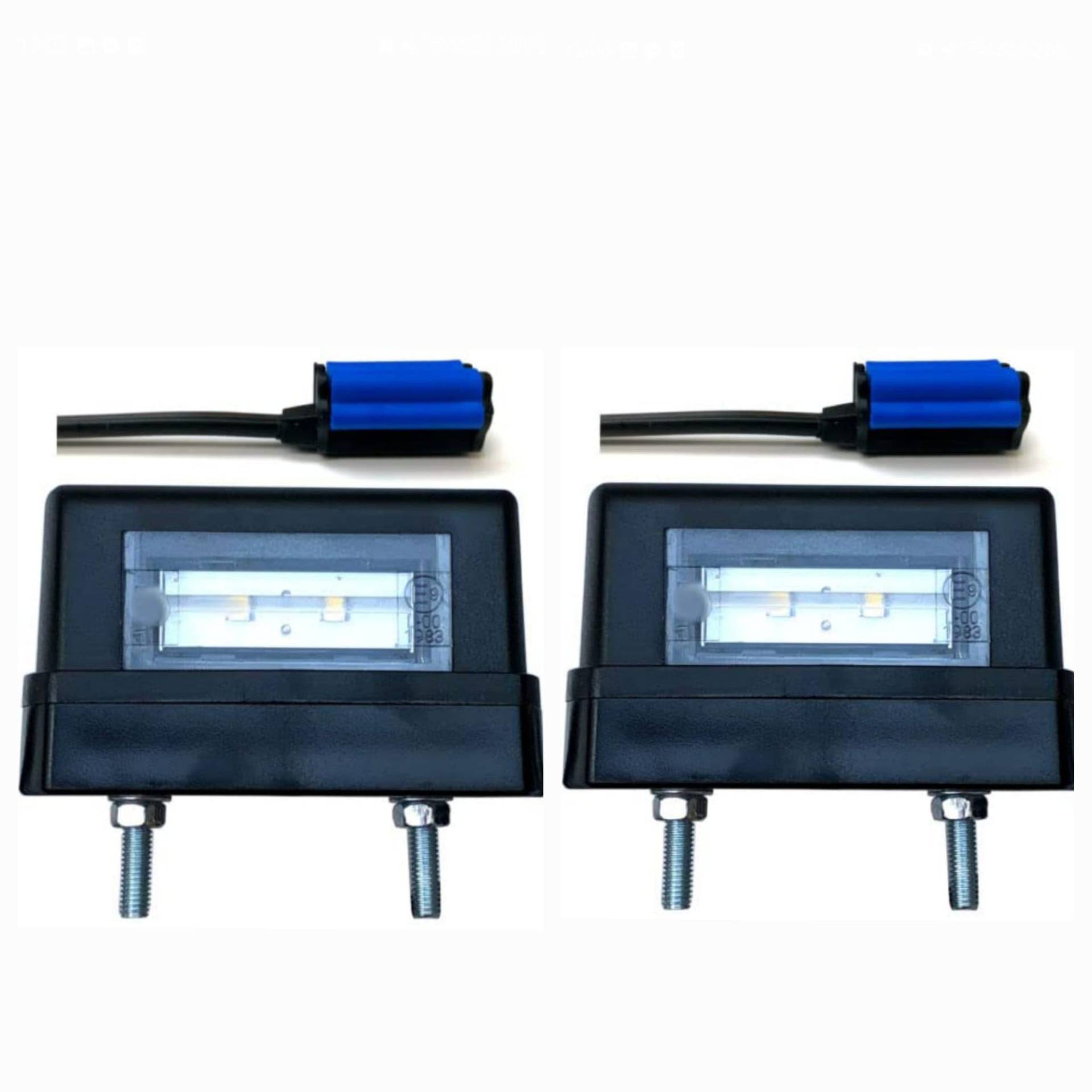 MelTruck® 2x LED Kennzeichenleuchte Kennzeichenbeleuchtung Beleuchtung Nummerschildlicht LKW Anhänger (mit Kabel 0,5m und QS075) von MelTruck