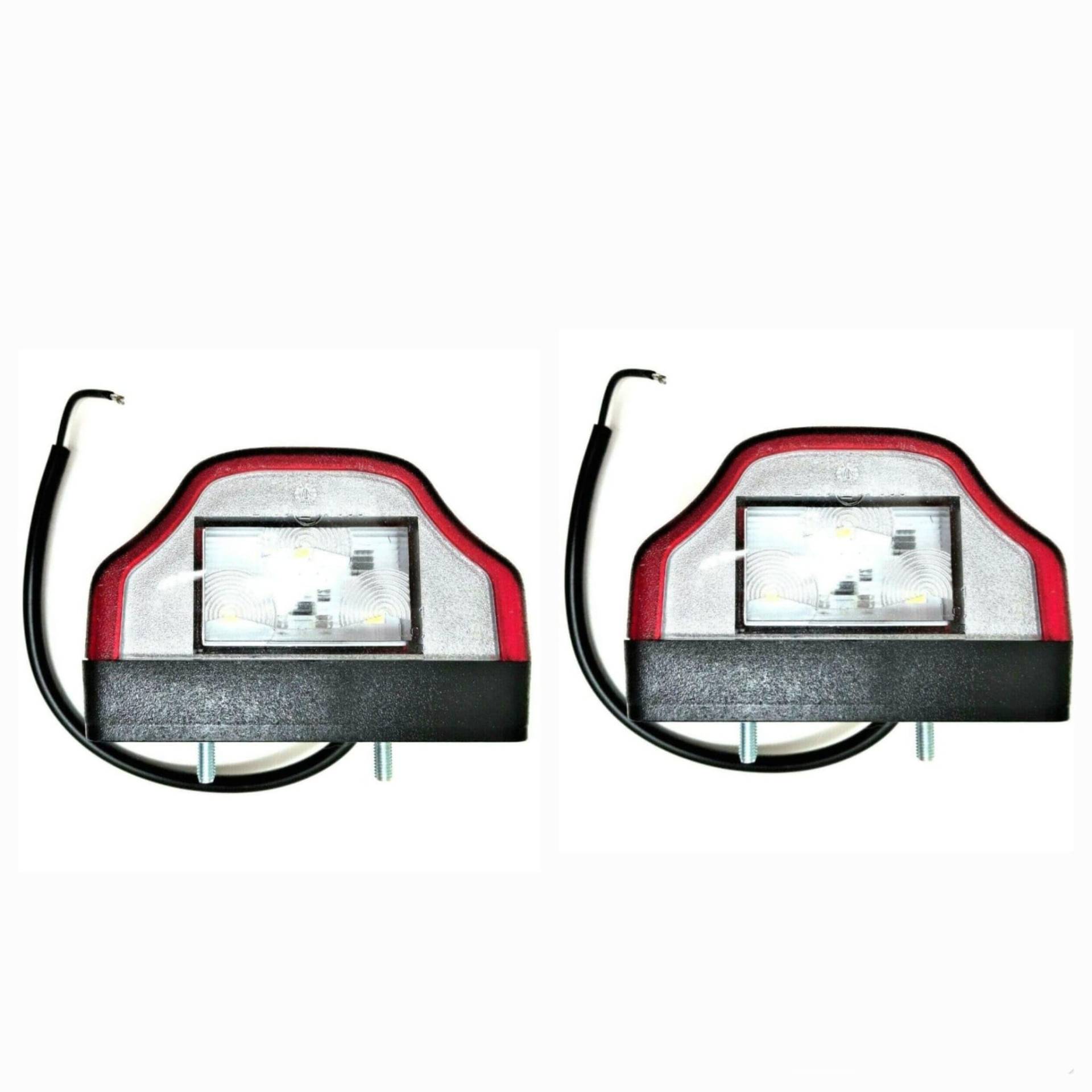MelTruck® 2x LED Kennzeichenbeleuchtung mit Positionsleuchte für LKW PKW Anhänger Traktor Bus von MelTruck