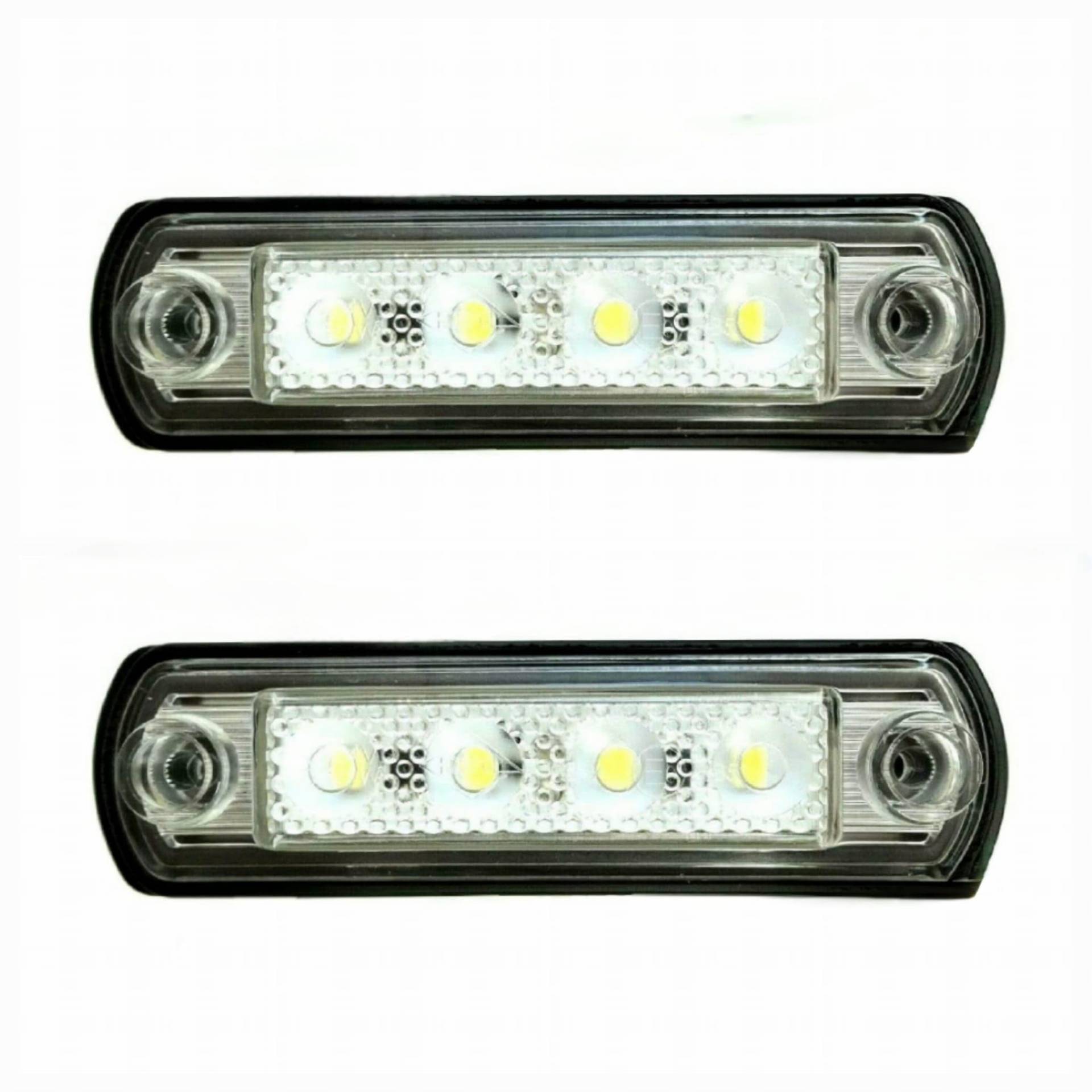 MelTruck® 2x LED Umrissleuchte Positionsleuchte vorne 12V 24V für LKW PKW Anhänger (Weiß) von MelTruck