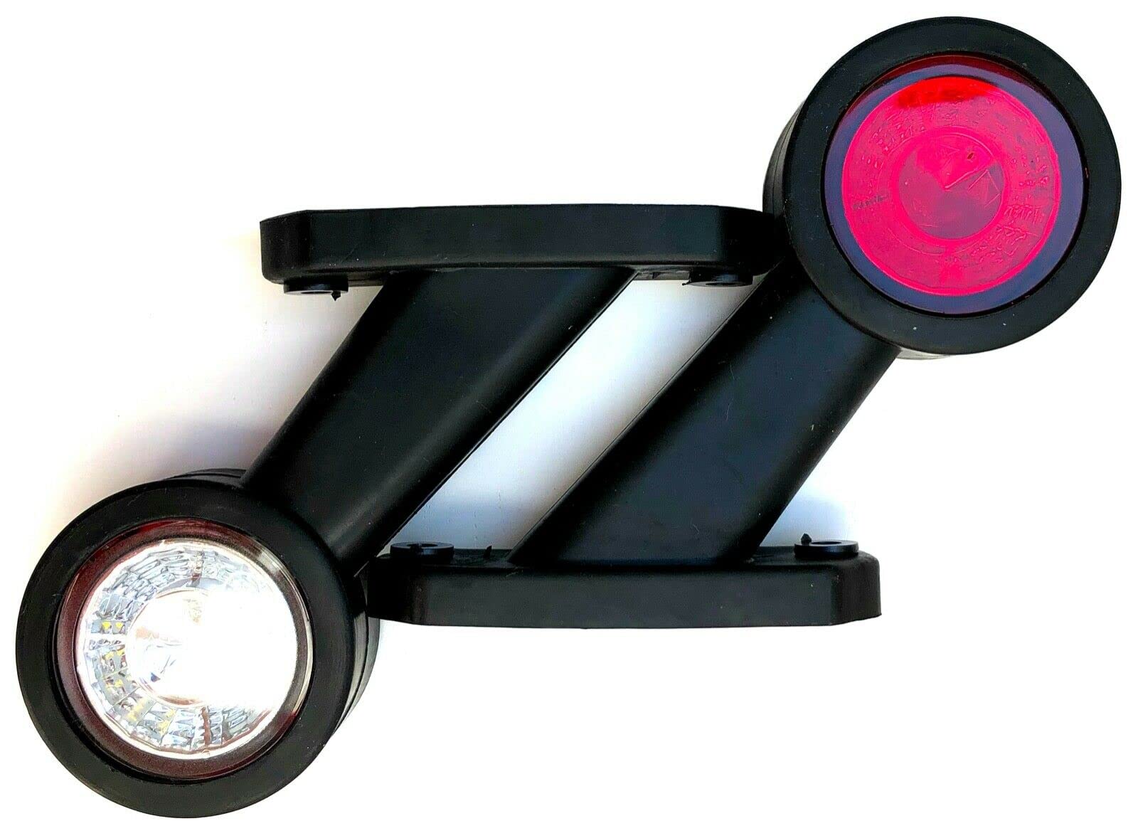 MelTruck® LED Umrissleuchte Positionsleuchte Begrenzungsleuchte für LKW PKW Anhänger E9 (kurzer, schräger Arm (links + rechts)) von MelTruck