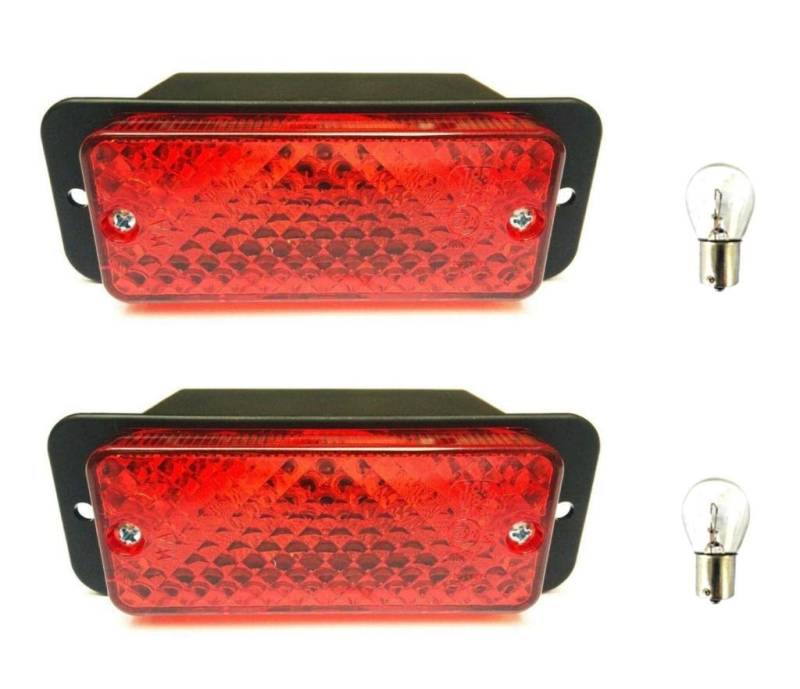 MelTruck® 2x Nebelschlußleuchte Nebelleuchte Nebellicht 12V 24V E20 + Glühbirnen 12V von MelTruck