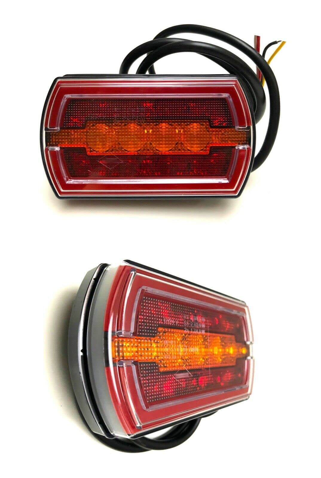 MelTruck® 2x Neon LED Rückleuchte m. 3 Funktionen E9 Anhänger Traktor Schlepper Bagger NEU von MelTruck