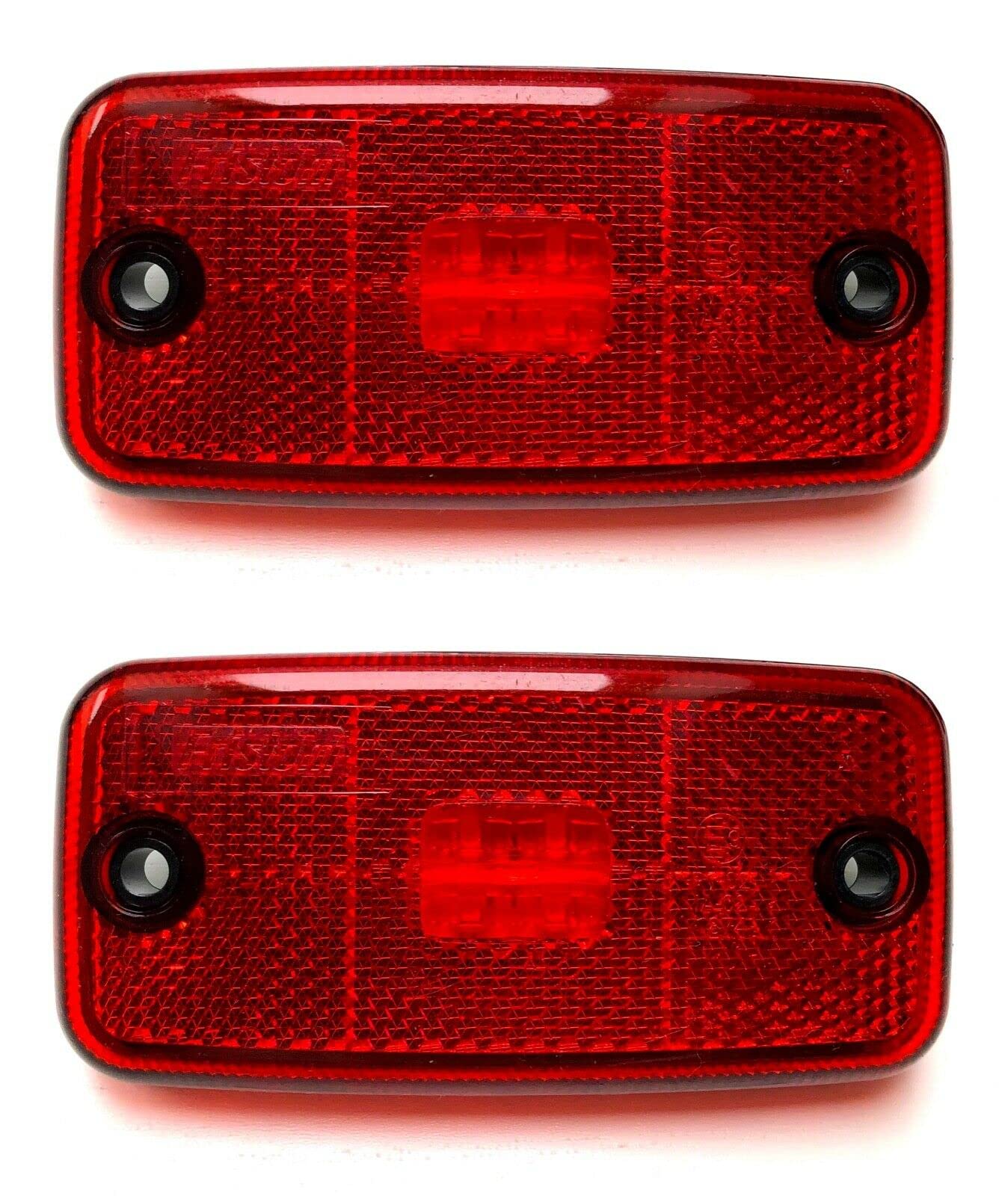 MelTruck® 2x LED Umrissleuchte Begrenzungsleuchte E9 für Anhänger Trailer Wohnwagen (Rot) von MelTruck