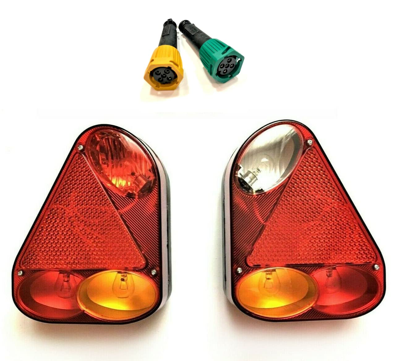 MelTruck® 2x Rückleuchte 12V 24V LKW Anhänger Trailer mit Glühbirnen Bajonettstecker Bajonettverbindung SET von MelTruck