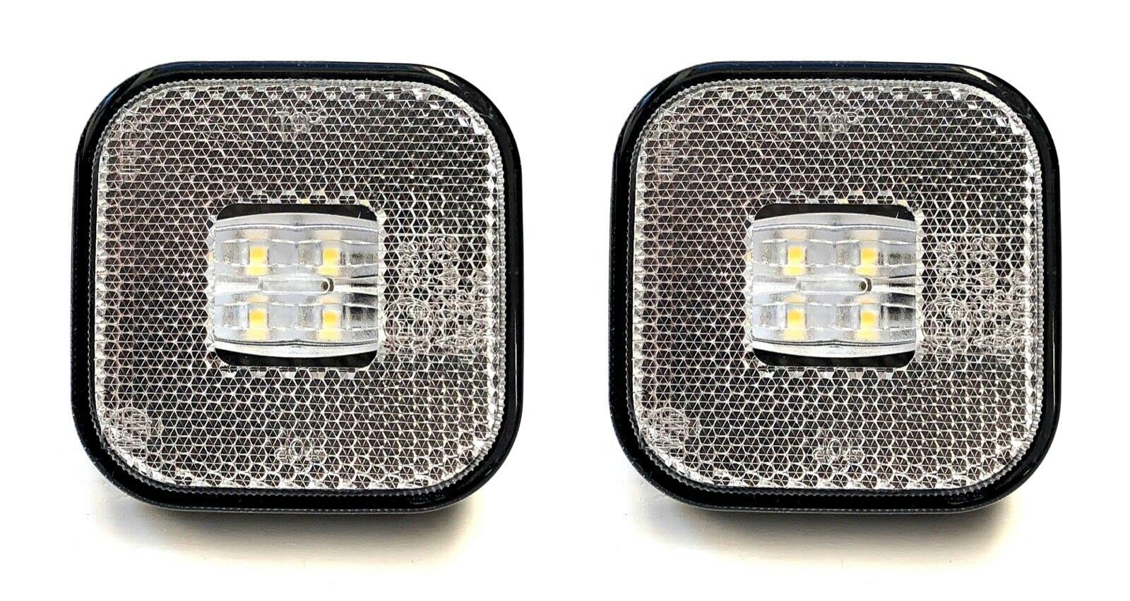 MelTruck® 2x Weiße LED Begrenzungsleuchte Umrissleuchte E9 für Anhänger Trailer Wohnwagen von MelTruck