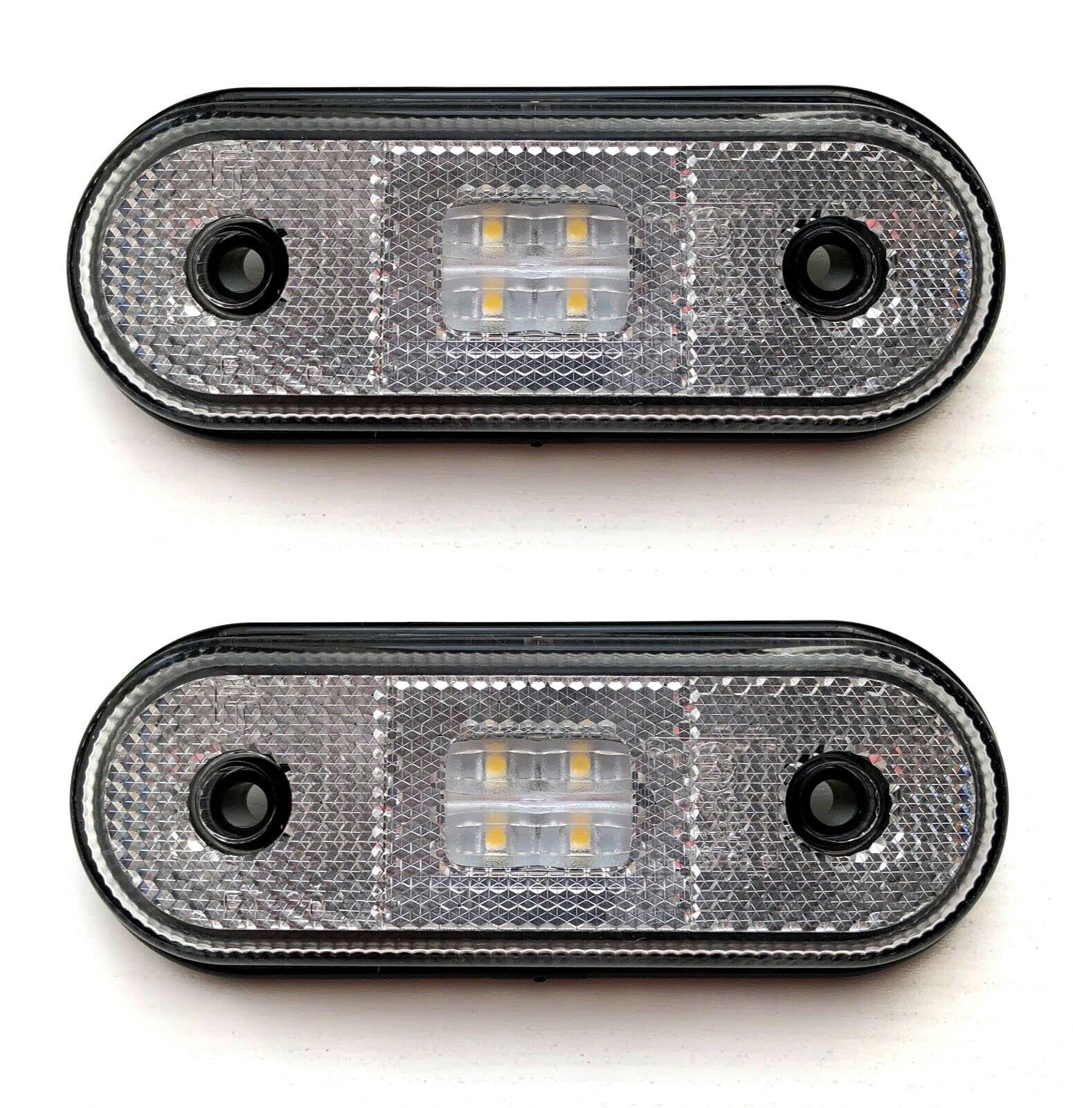 MelTruck® 2x LED Begrenzungsleuchte Umrissleuchte für LKW Anhänger Trailer Wohnwagen (Weiß) von MelTruck