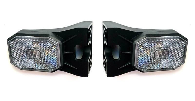 MelTruck® 2x Weiße LED Begrenzungsleuchte Umrissleuchte mit Reflektor und Halter E9 für Anhänger Trailer von MelTruck