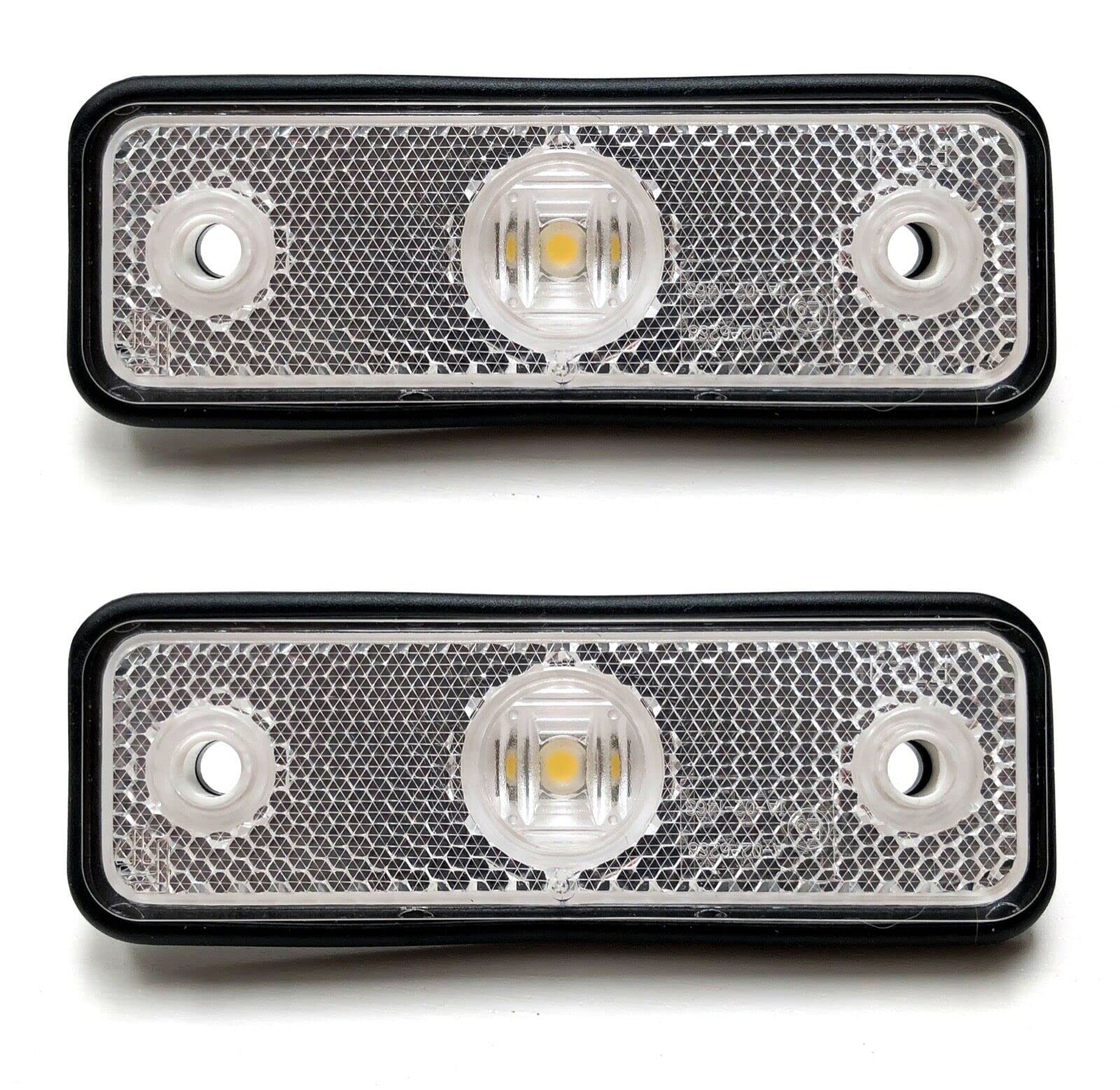 MelTruck® 2x Weiße LED Umrissleuchte Begrenzungsleuchte E9 für Trailer Anhänger Wohnwagen von MelTruck