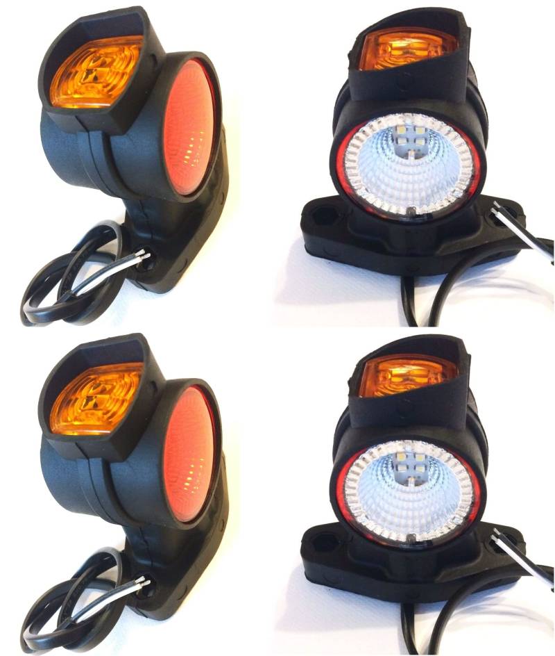 MelTruck® 4x 3-funktionale LED Umrissleuchte Anhänger Trailer LKW E9 Begrenzungsleuchte von MelTruck
