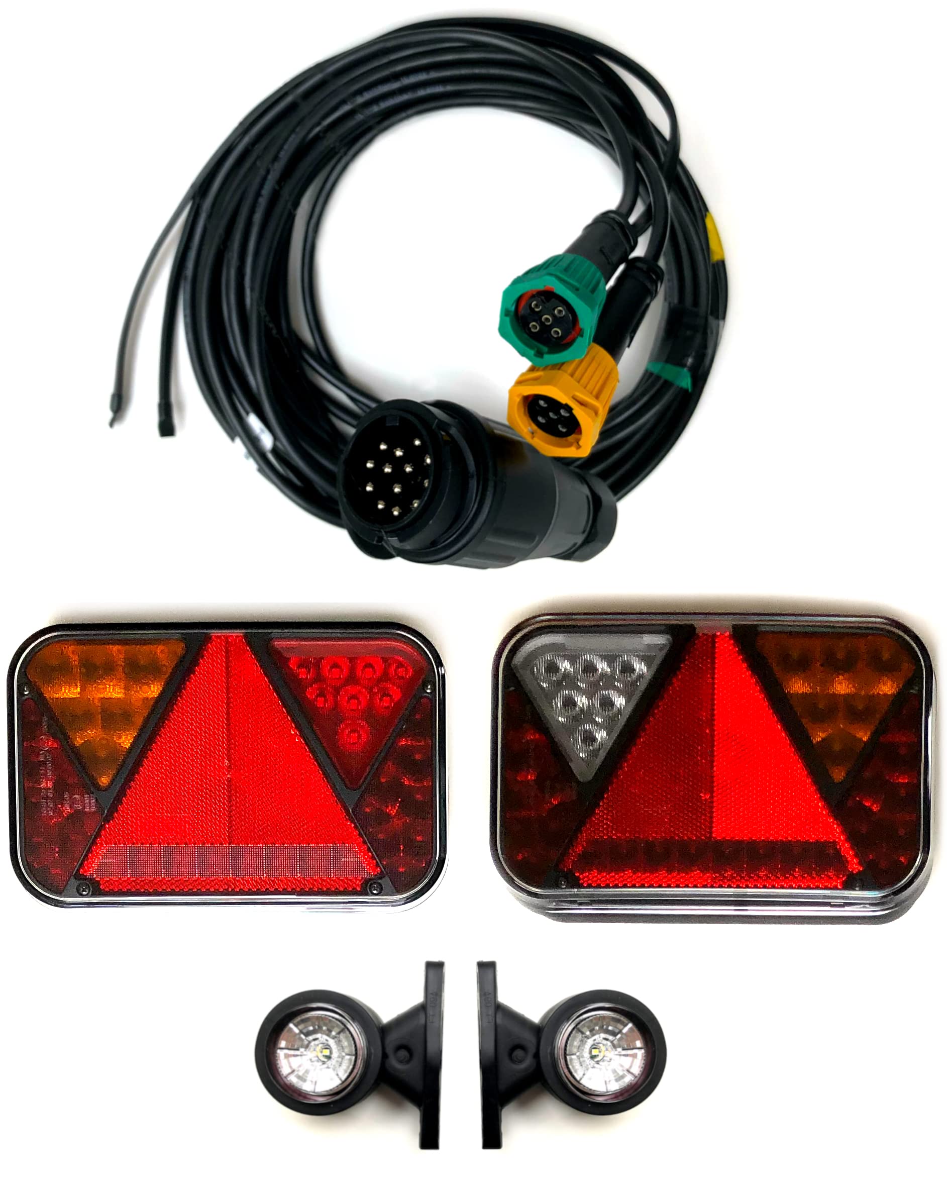 MelTruck® Anhängerbeleuchtung LED Rückleuchten Control Box 13 pol. Kabel 7m Leuchten Set von MelTruck