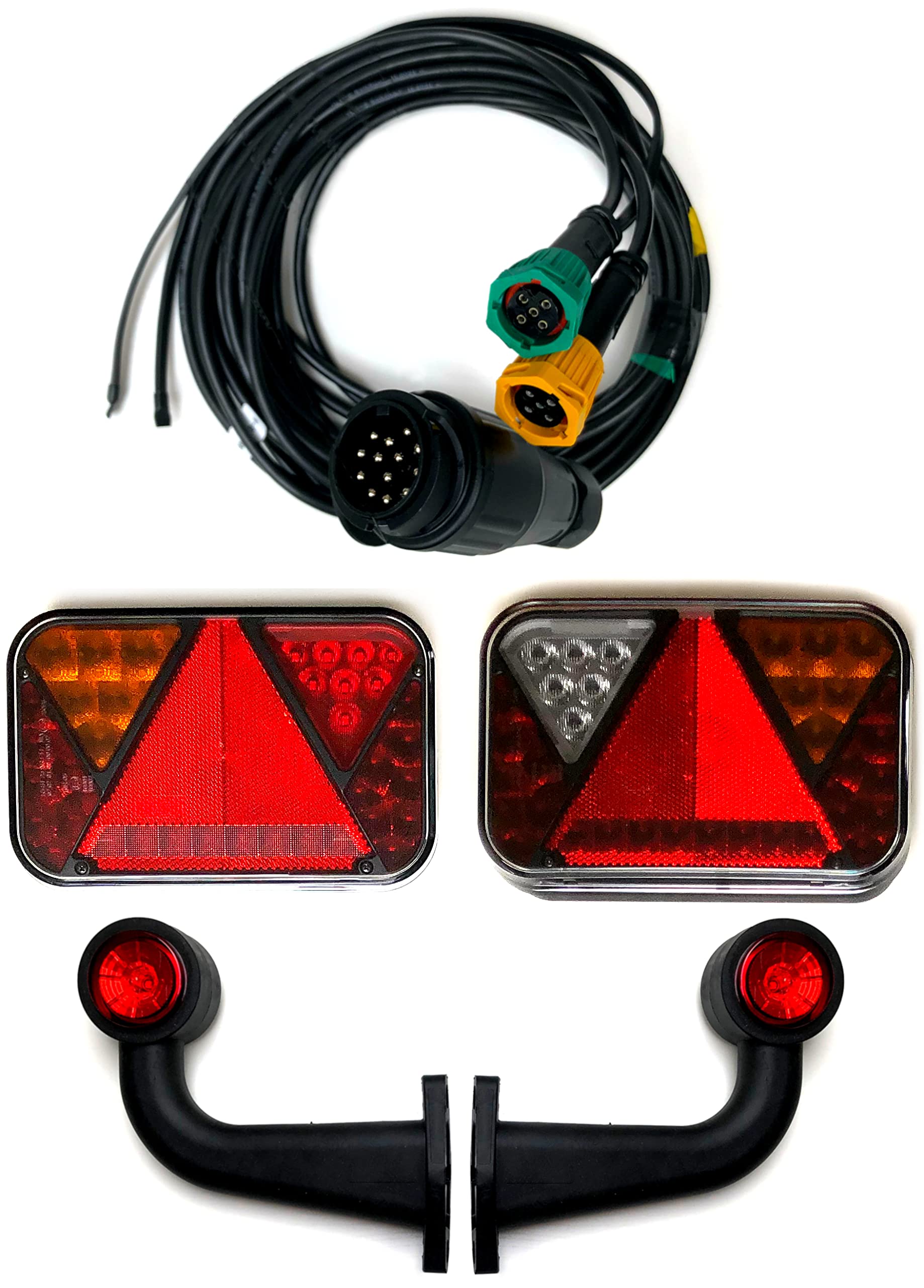 MelTruck® Anhängerbeleuchtung Set LED Rückleuchten Control Box CANBUS 13 polig Kabel 7m von MelTruck