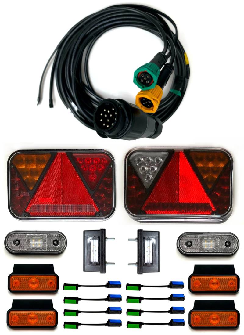 MelTruck® Anhängerbeleuchtung Set LED Rückleuchten Control Box CANBUS 13 polig Kabel 7m von MelTruck