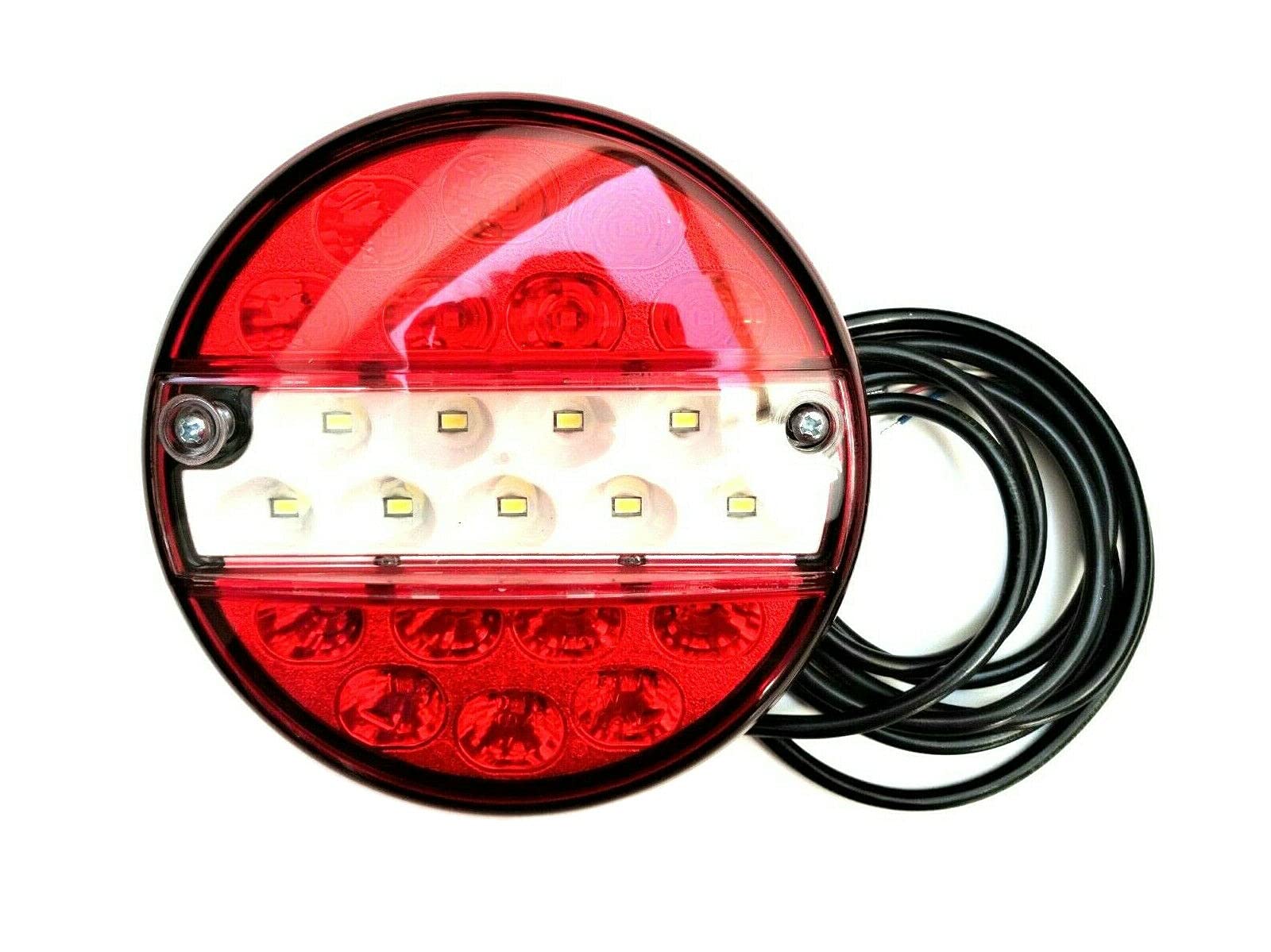 MelTruck® LED Rückleuchte mit Nebelscheinwerfer Rückfahrscheinwerfer ⌀145,5 12V 24V rund von MelTruck