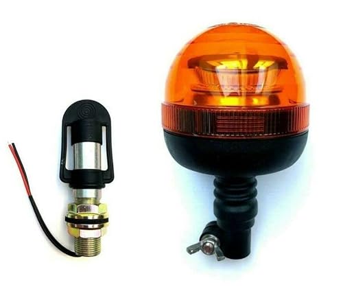 MelTruck® LED Rundumleuchte Warnleuchte 45 LED 12V 24V einzelner Blitz E9 mit Aufsteckrohr von MelTruck