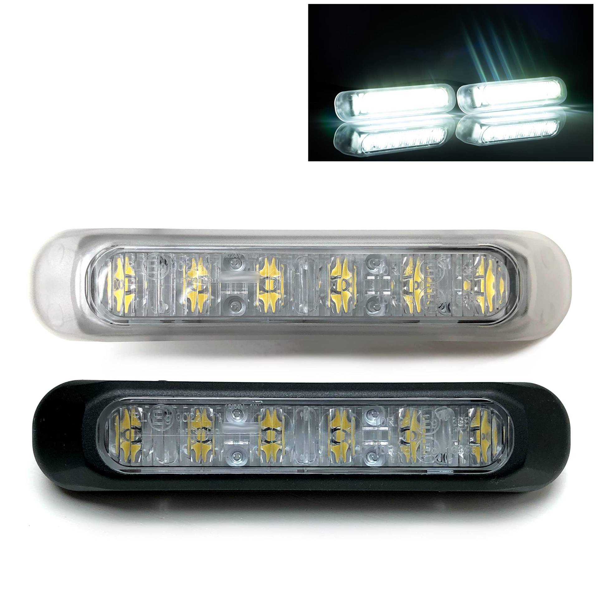 MelTruck® LED Tagfahrleuchten Set Tageslicht Tagfahrlicht Paar Compact vorne für PKW LKW von MelTruck