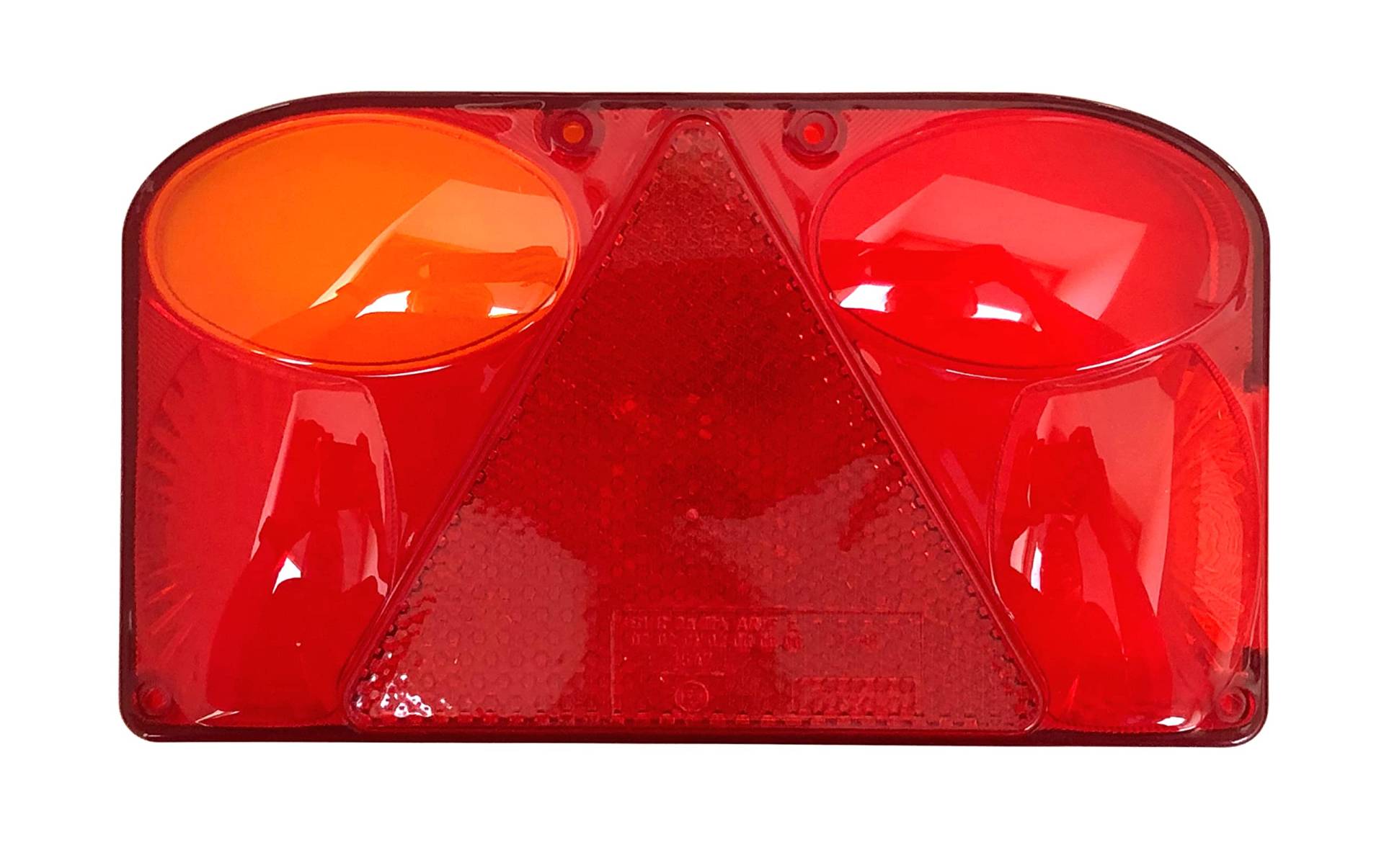 MelTruck® Linke Lichtscheibe Heckleuchte Rückleuchte mit Reflektordreieck Ersatzglas Rücklicht 238mm x 138mm von MelTruck