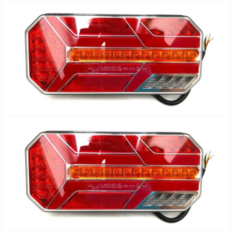 MelTruck® Neon LED Rückleuchte mit 7 Funktions E9 f. Anhänger Traktor Schlepper Bagger von MelTruck