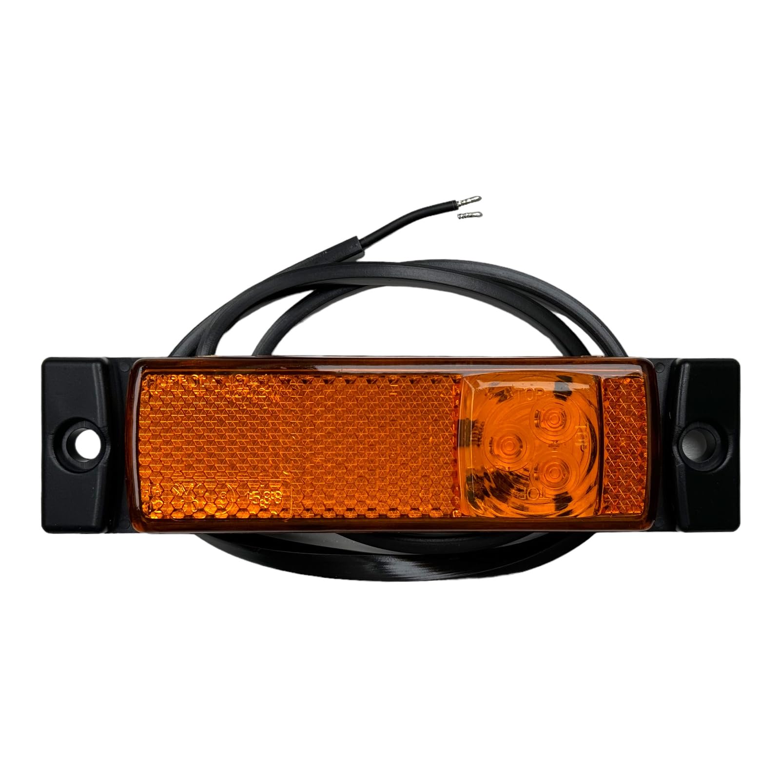 MelTruck® Orange LED Begrenzungsleuchte Seitenleuchte flaches Kabel für LKW PKW Anhänger von MelTruck