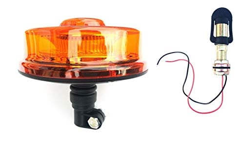 MelTruck® Rundumleuchte Warnleuchte 48 LED 12V 24V E9 R65 R10 flex mit Aufsteckrohr von MelTruck