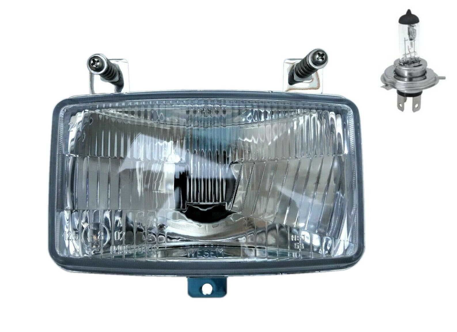 MelTruck® Scheinwerfer mit Glühbirne H4 12V Fernlicht Abblendlicht Traktor Deutz Fahr E8 von MelTruck